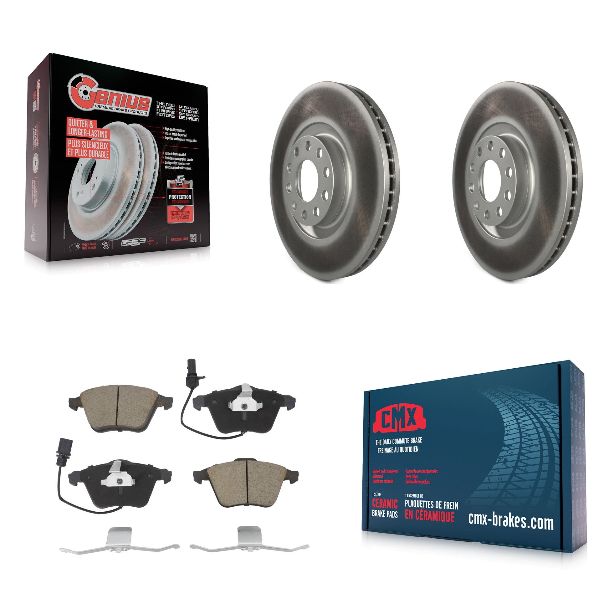 Transit Auto KGC-100431 Disc Brake Kit for 2005-2009 Audi A4, Audi A4 Quattro - Front