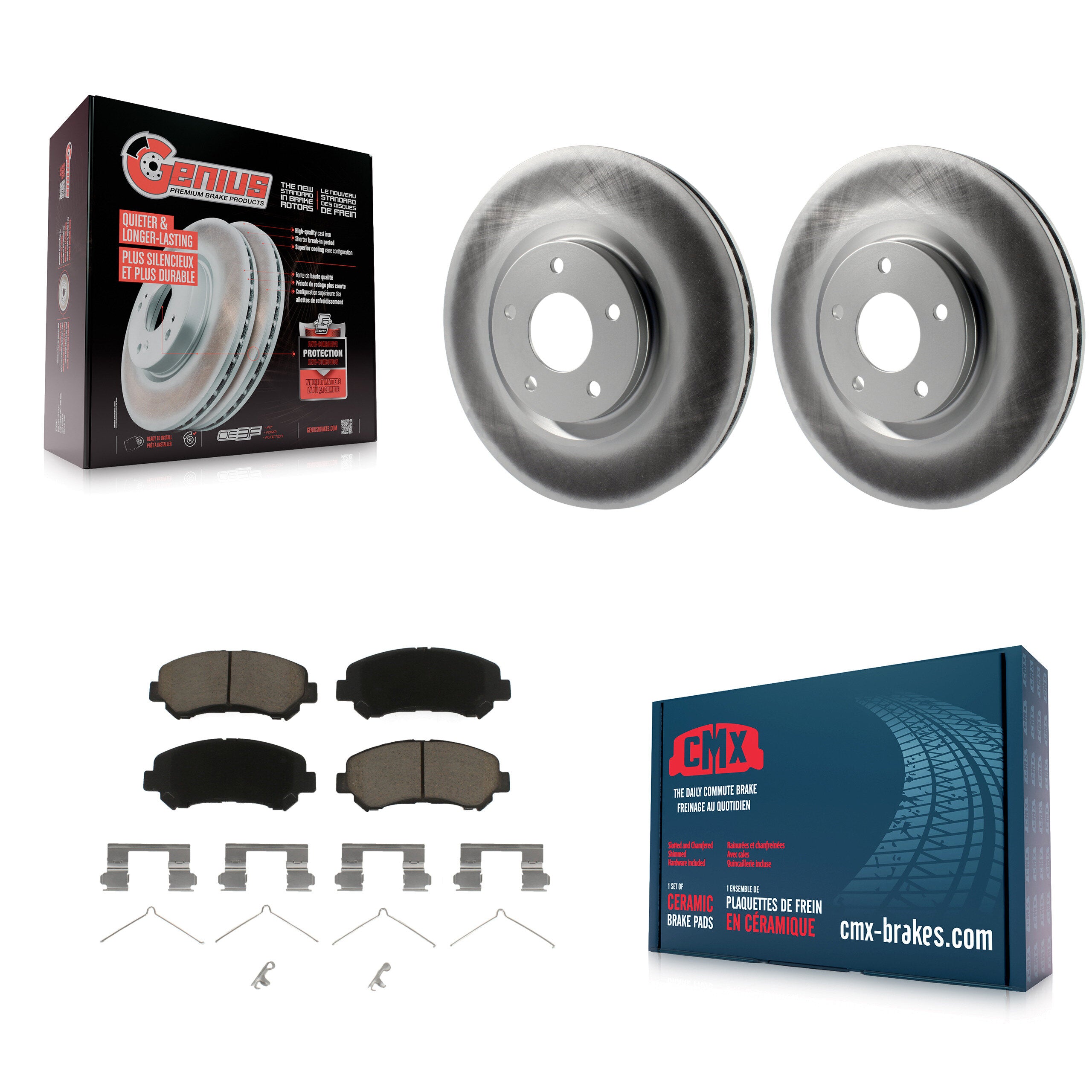 Transit Auto KGC-100434 Disc Brake Kit for 2007-2017 Nissan Juke, Nissan Sentra - Front