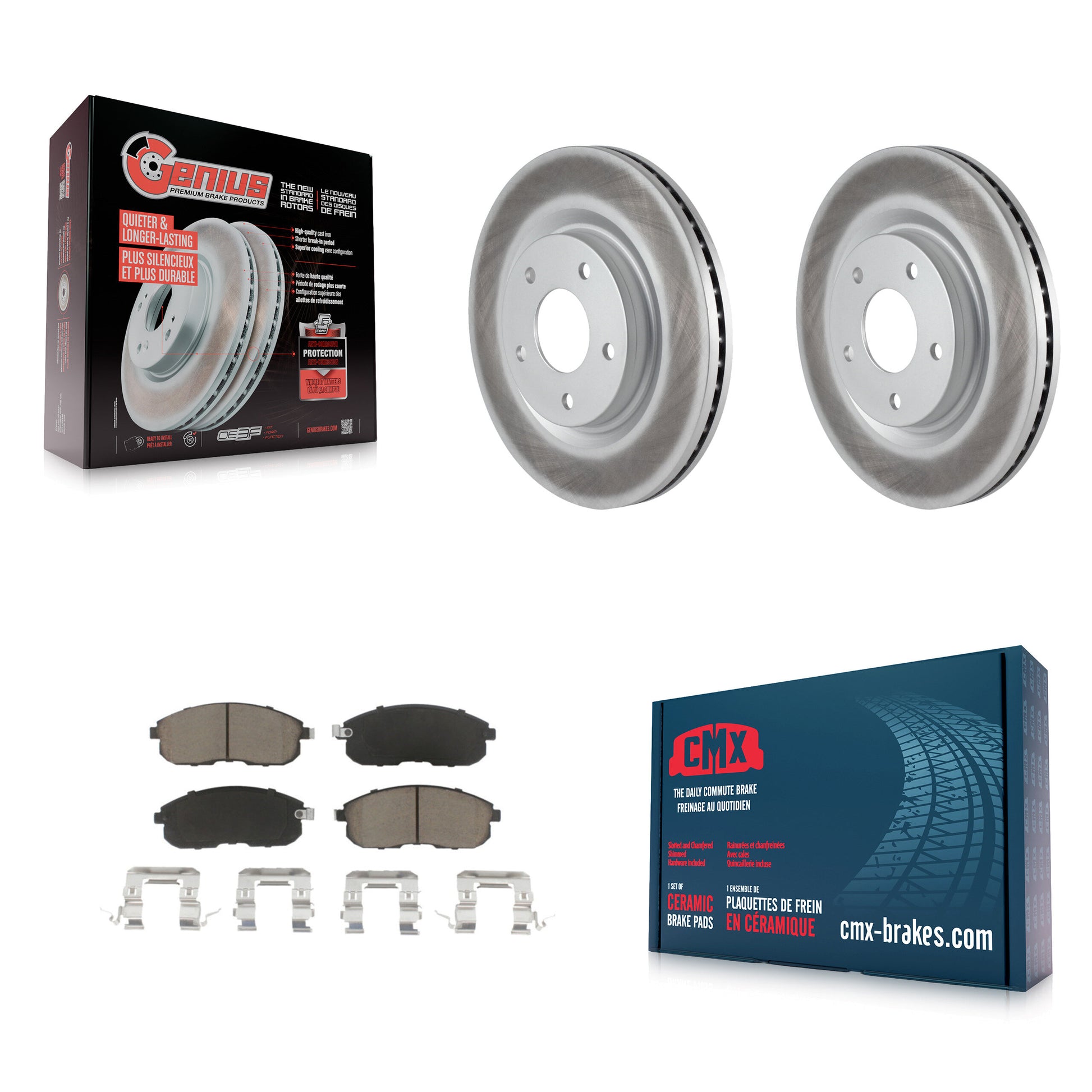 Transit Auto KGC-100442 Disc Brake Kit for 2011-2019 Nissan Juke, Nissan Sentra - Front