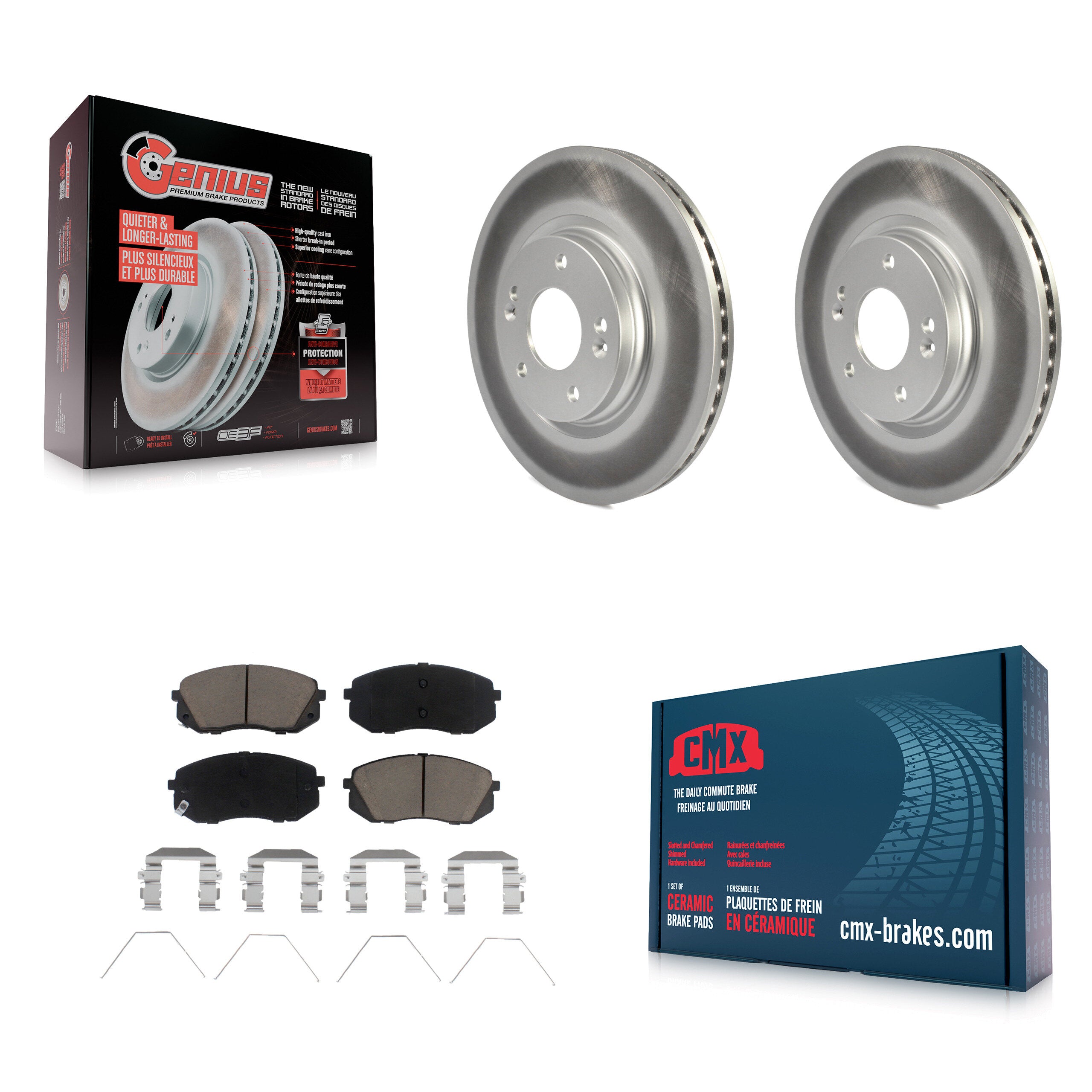 Transit Auto KGC-100446 Disc Brake Kit for 2018-2025 Hyundai Kona, Kia Seltos and More - Front