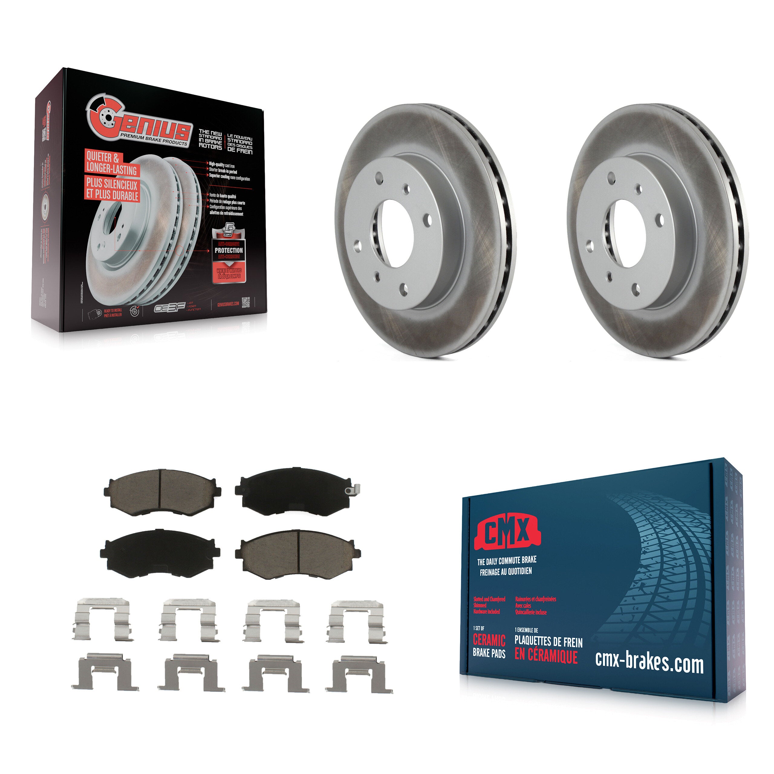Transit Auto KGC-100472 Disc Brake Kit for 1989-2006 Nissan Sentra, Nissan 240SX and More - Front