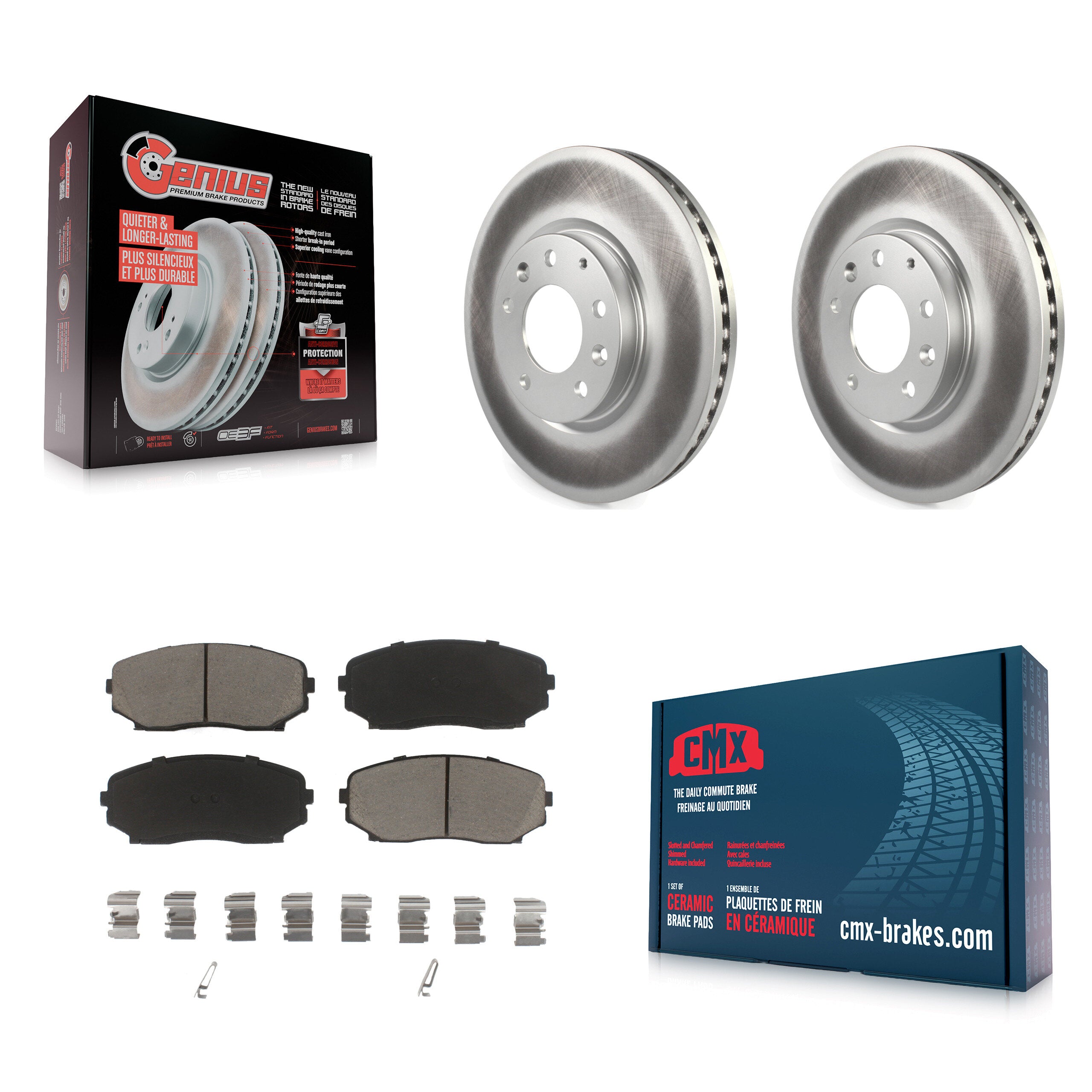 Transit Auto KGC-100486 Disc Brake Kit for 2007-2012 Ford Edge, Lincoln MKX, Mazda CX-7 - Front