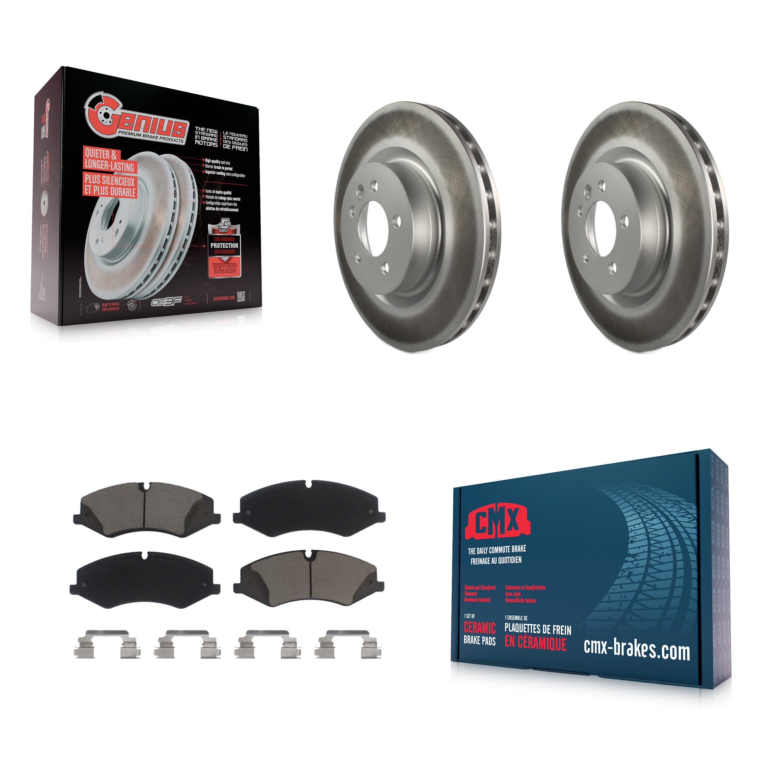 Transit Auto KGC-100494 Disc Brake Kit for 2010-2017 Land Rover Discovery, Land Rover Range Rover and More - Front