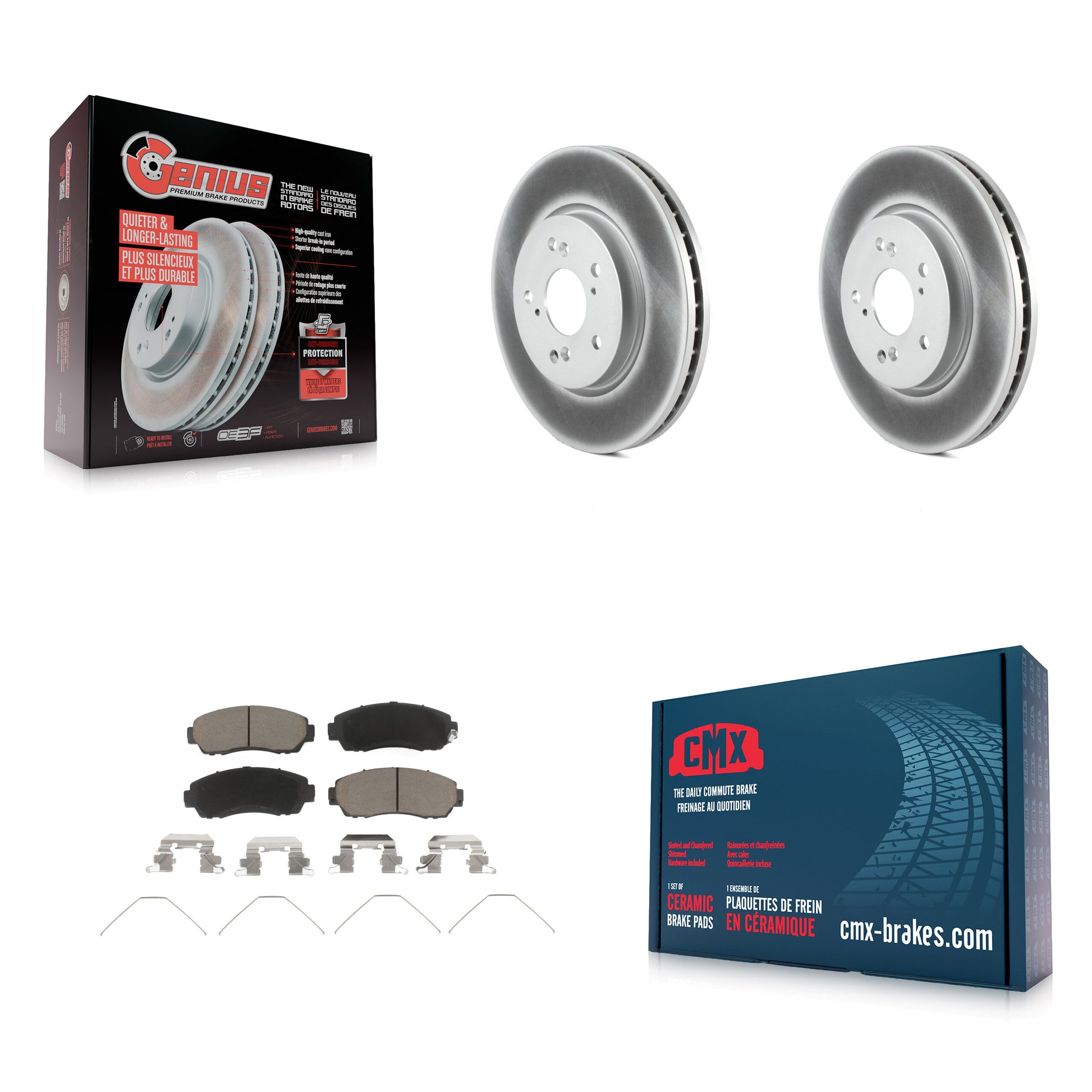 Transit Auto KGC-100497 Disc Brake Kit for 2011-2016 Honda Crosstour, Honda CR-V, Honda Accord Crosstour - Front