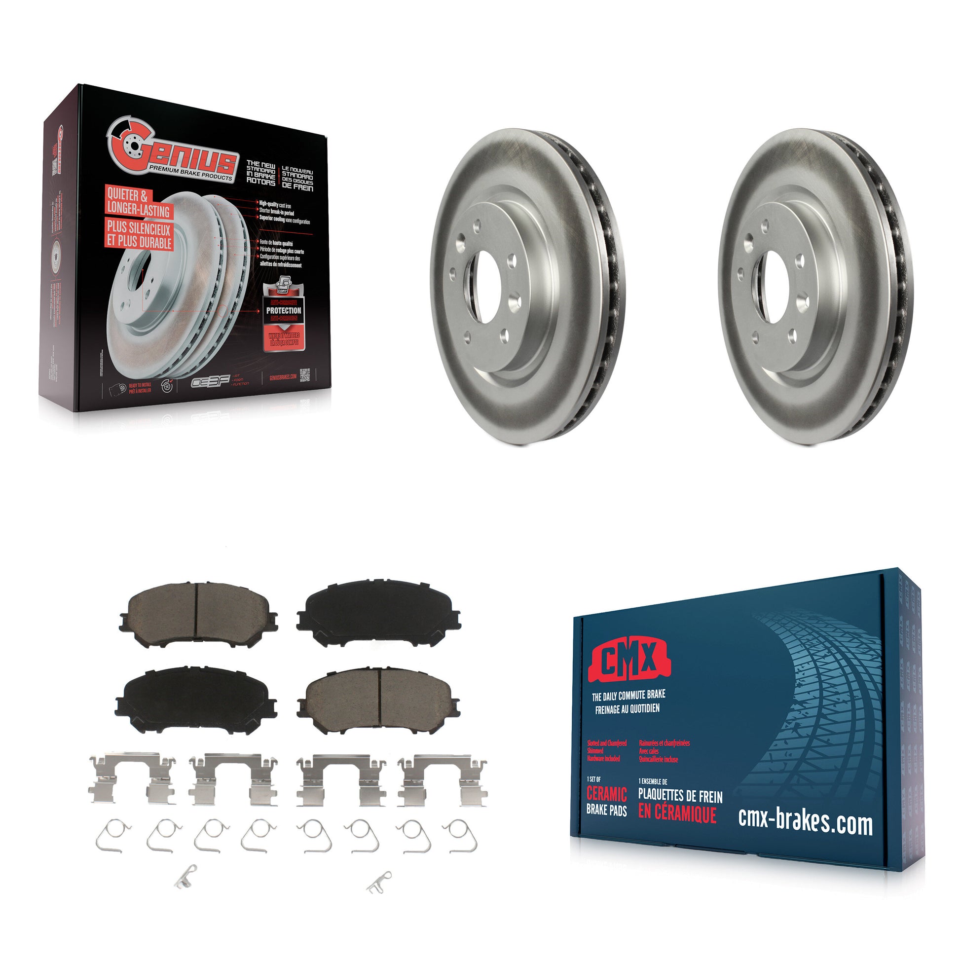 Transit Auto KGC-100500 Disc Brake Kit for 2014-2023 Nissan Rogue, Nissan Qashqai, Nissan Rogue Sport - Front