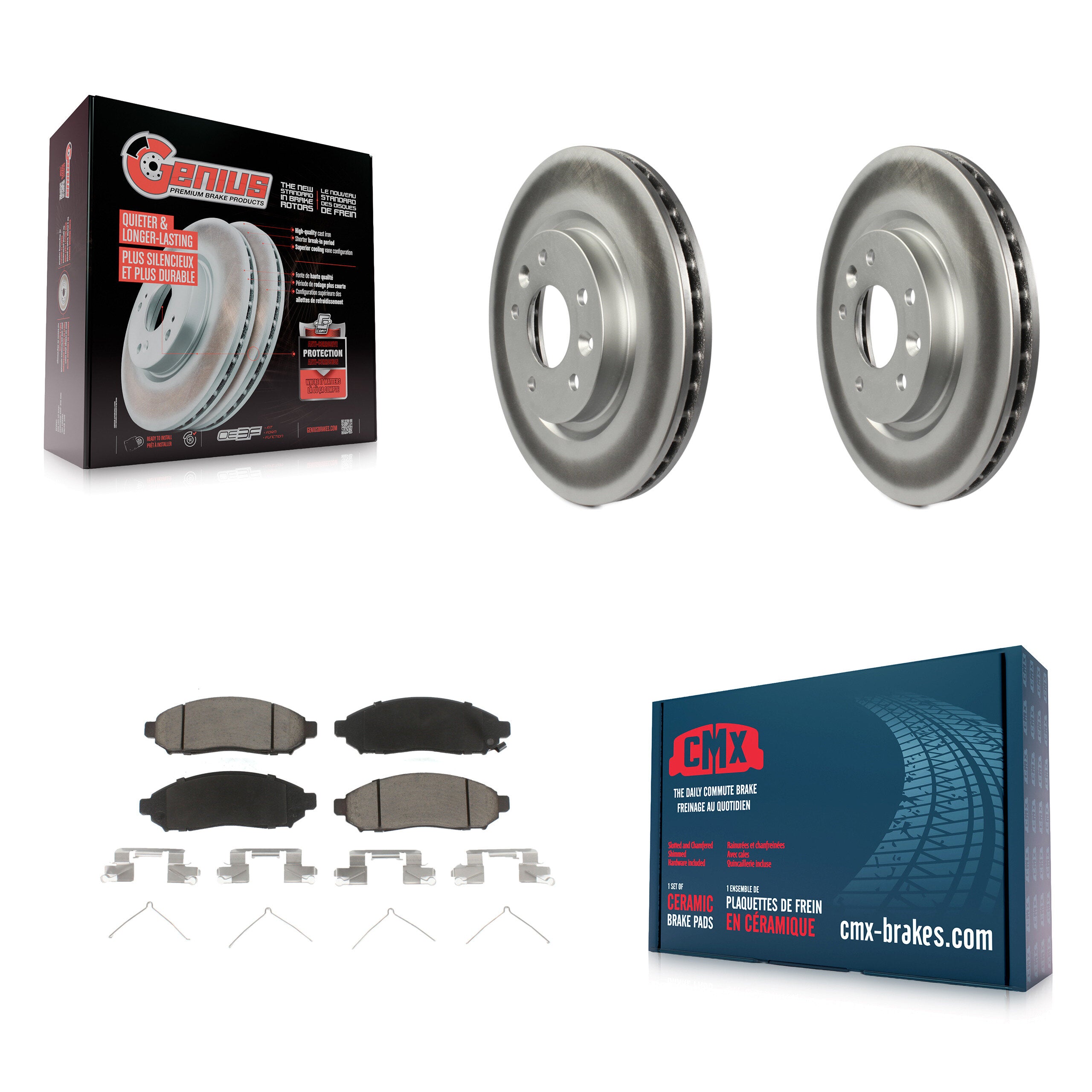 Transit Auto KGC-100502 Disc Brake Kit for 2015 Nissan LEAF - Front