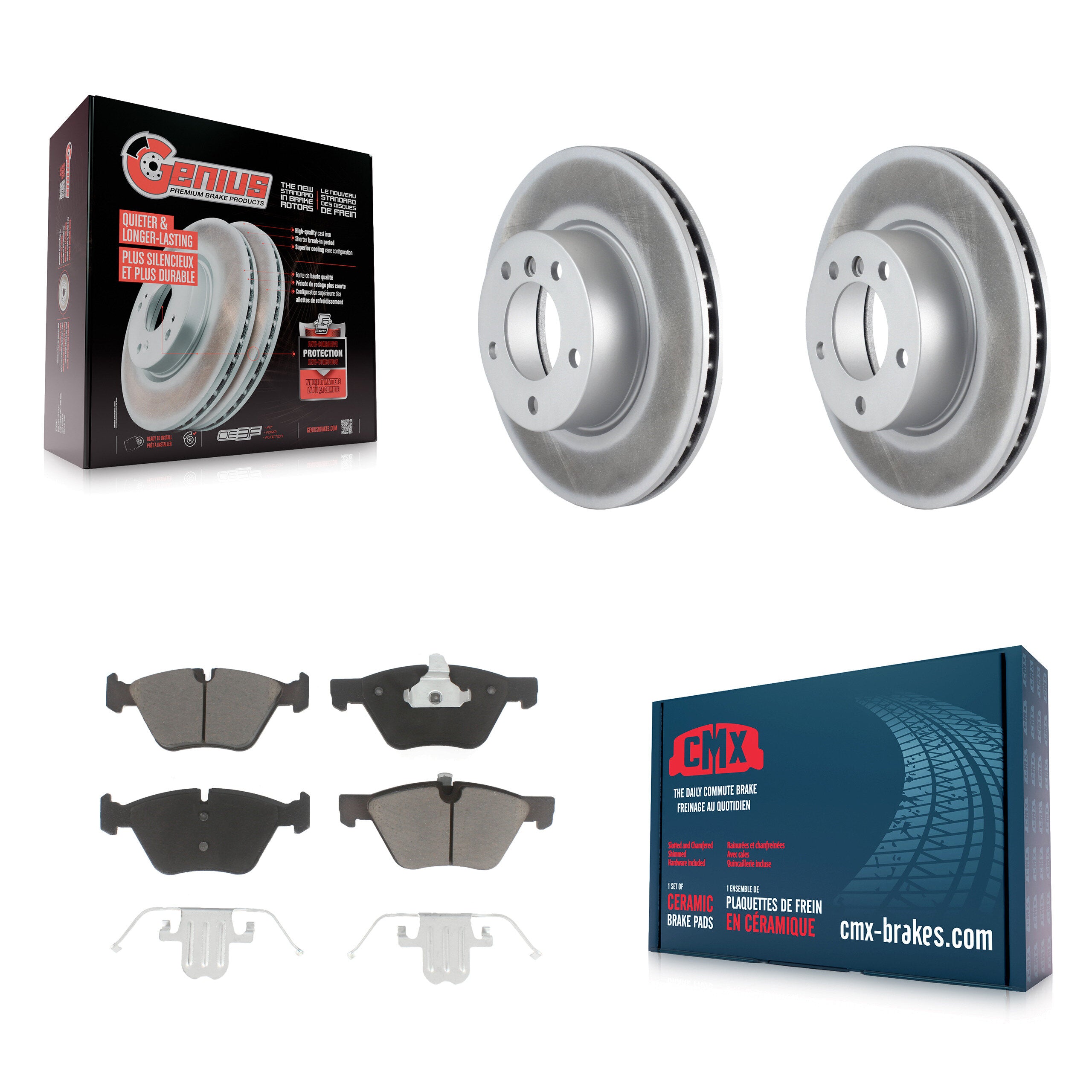 Transit Auto KGC-100530 Disc Brake Kit for 2006-2013 BMW 128i, BMW 328i and More - Front