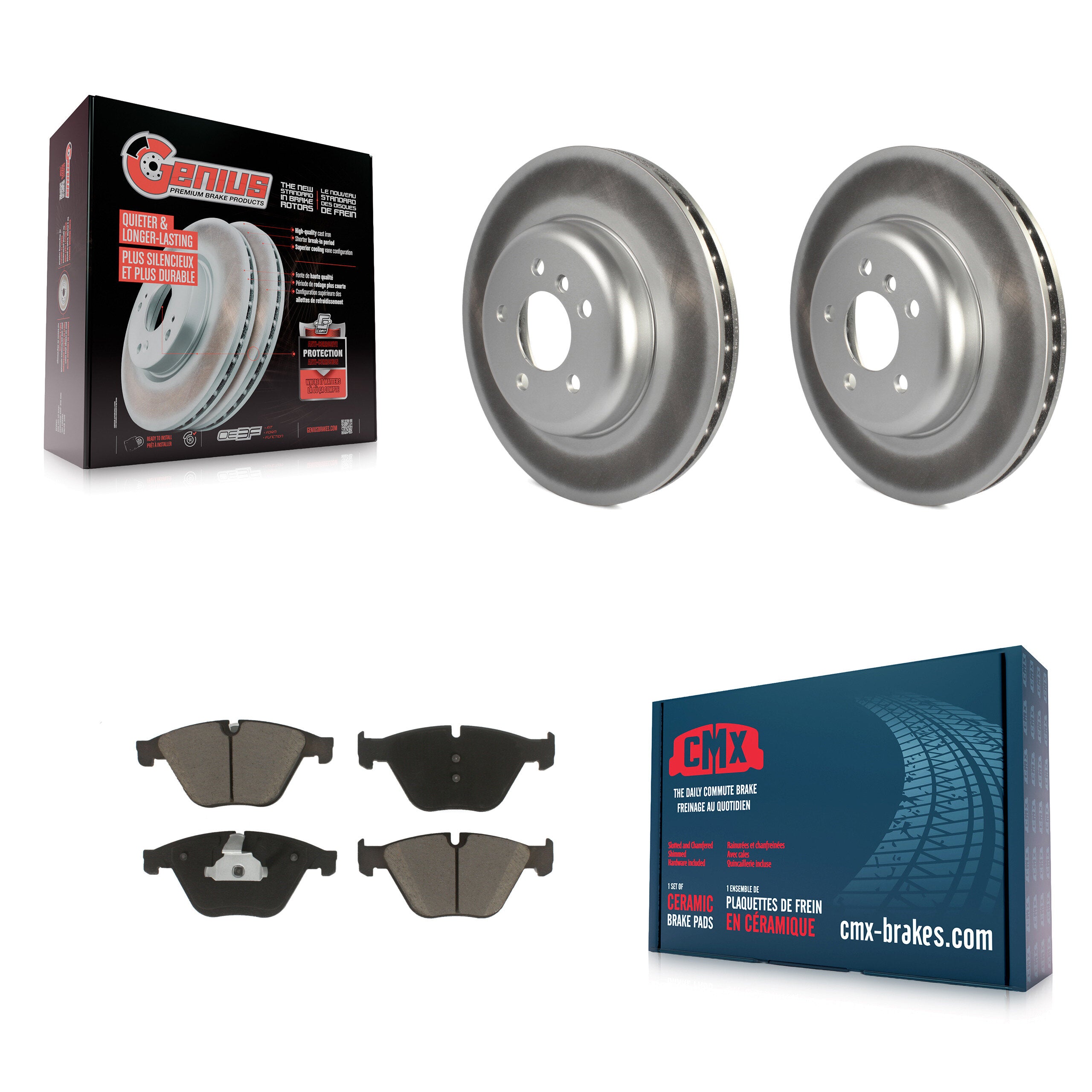 Transit Auto KGC-100531 Disc Brake Kit for 2011-2019 BMW 535d, BMW 535d xDrive and More - Front