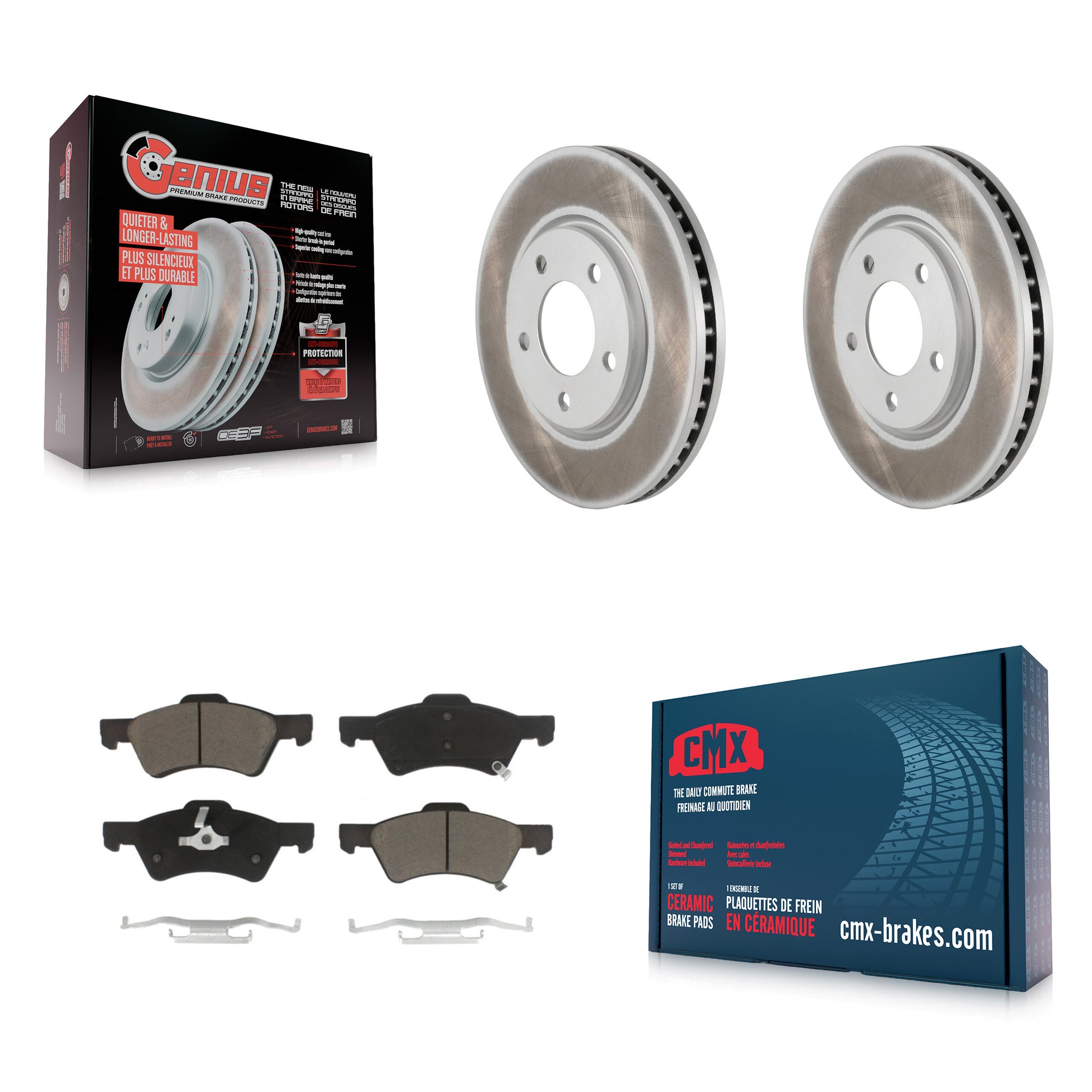 Transit Auto KGC-100538 Disc Brake Kit for 2001-2007 Dodge Grand Caravan, Chrysler Town & Country and More - Front