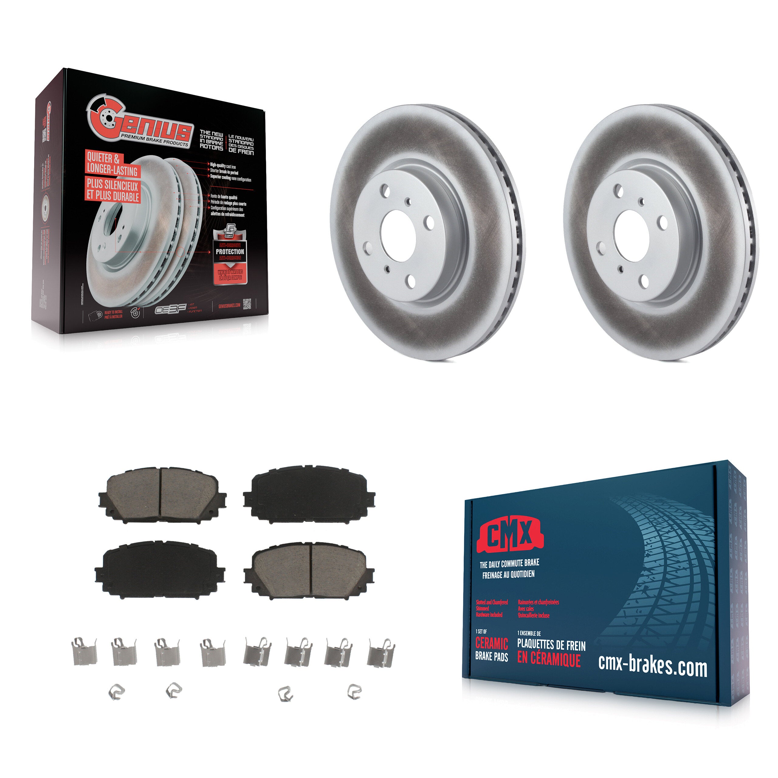 Transit Auto KGC-100550 Disc Brake Kit for 2012-2018 Toyota Yaris - Front