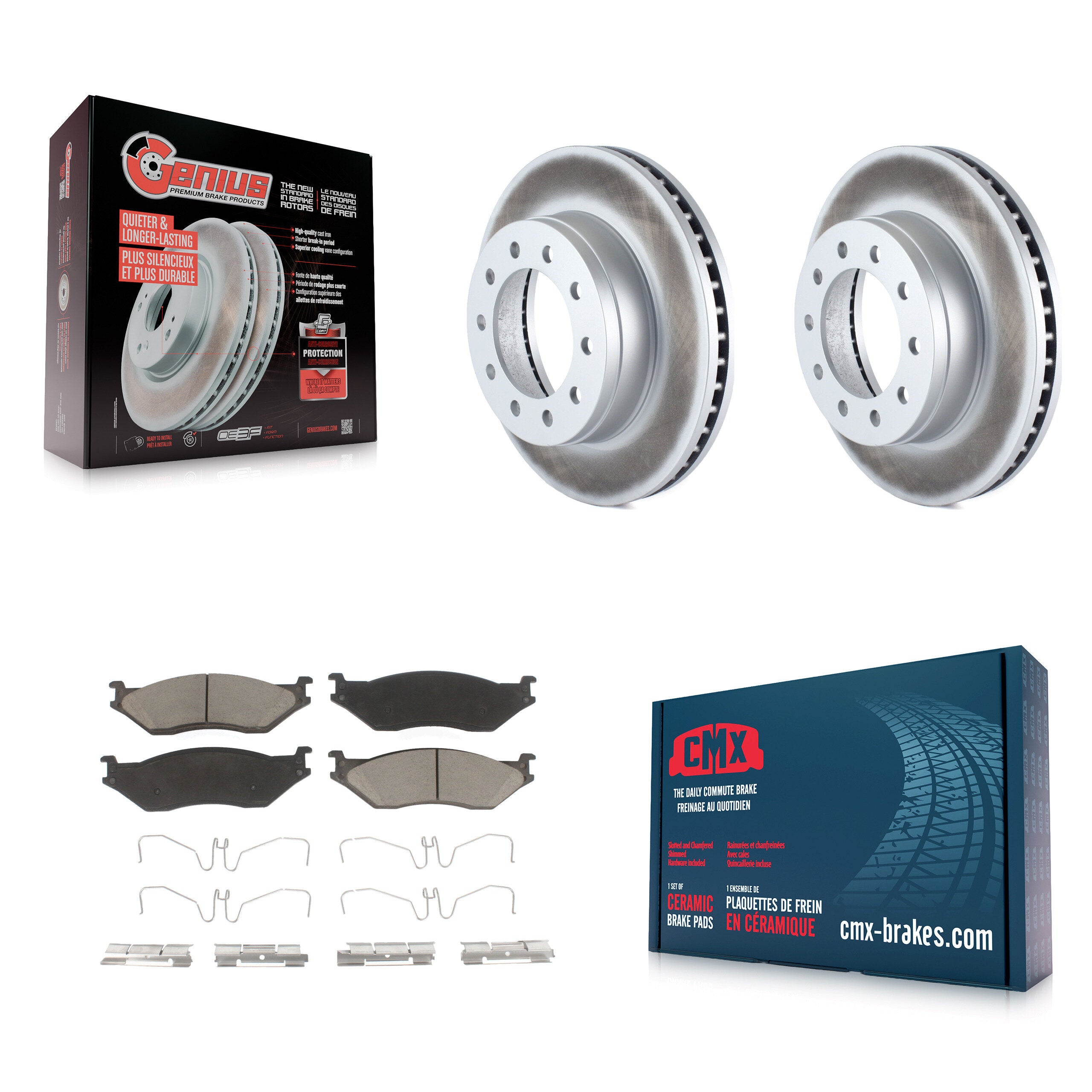Transit Auto KGC-100553 Disc Brake Kit for 2005-2016 Ford F-450 Super Duty, International CF500 and More - Front