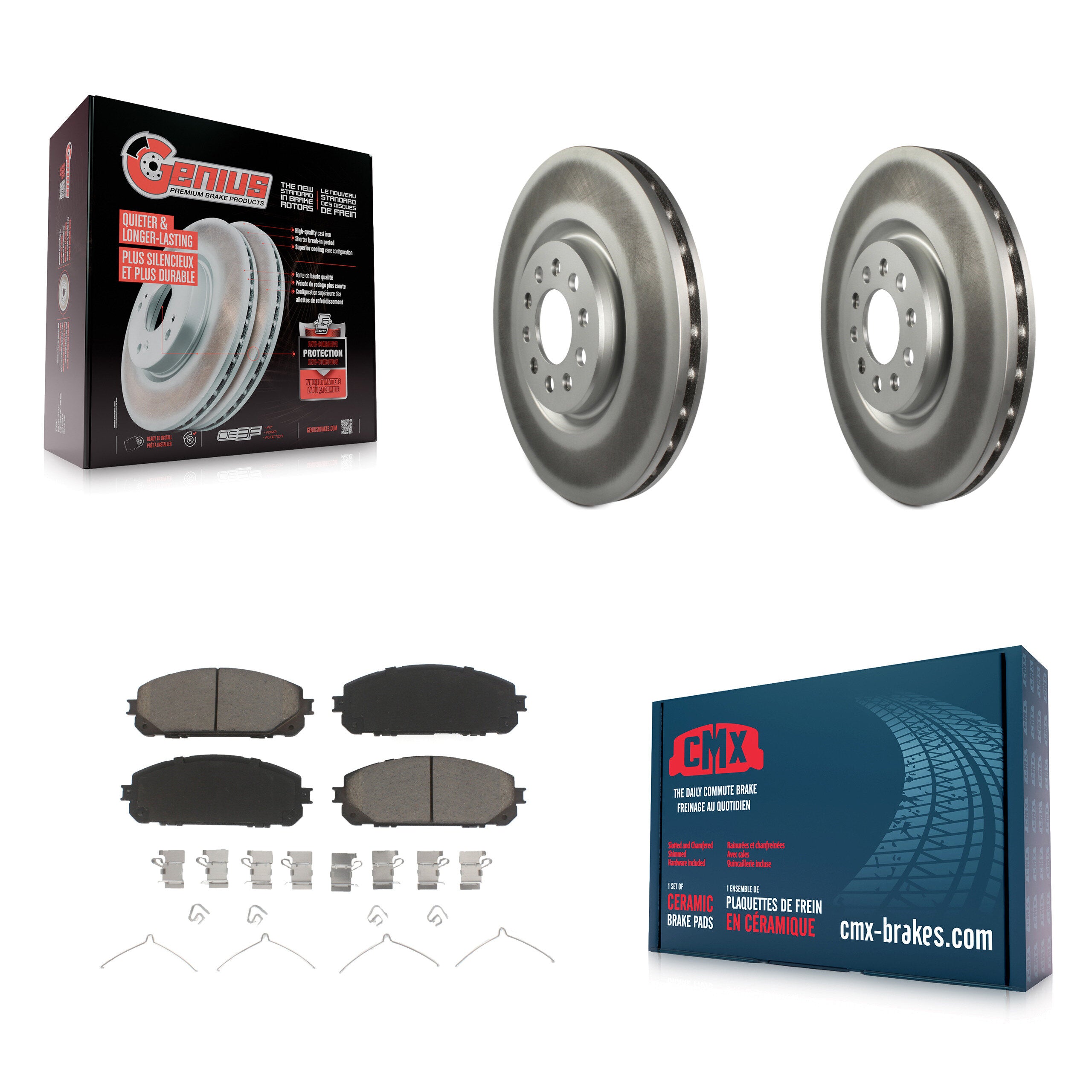Transit Auto KGC-100567 Disc Brake Kit for 2014-2023 Jeep Cherokee - Front