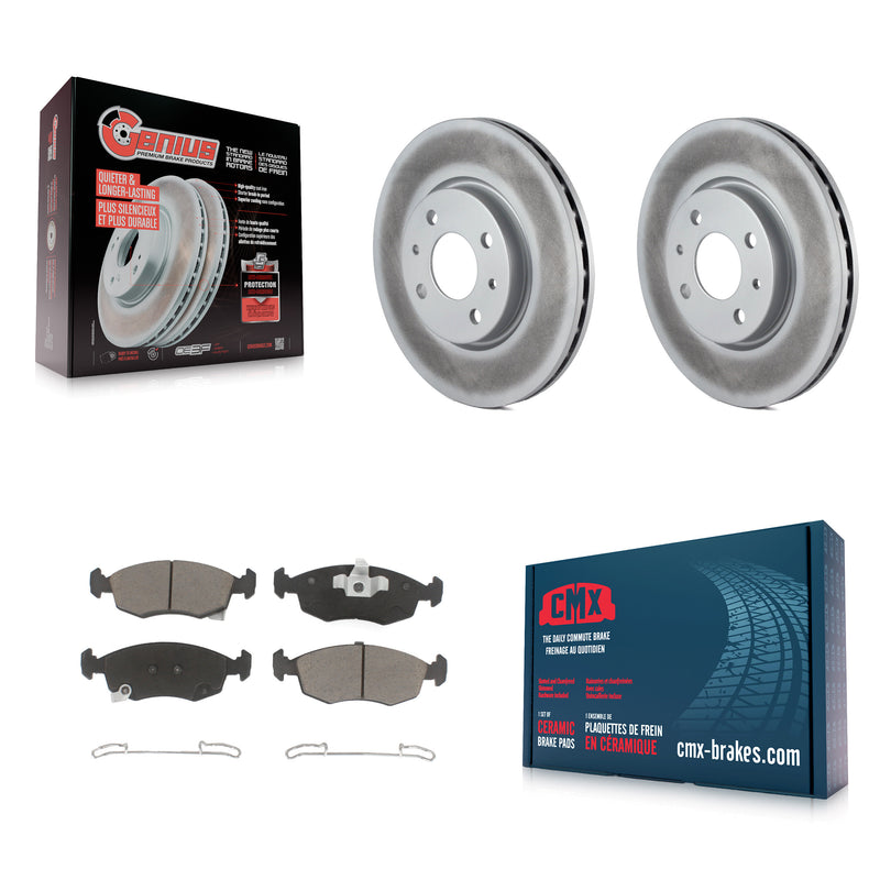 Transit Auto KGC-100573 Disc Brake Kit for 2012-2017 Fiat 500 - Front