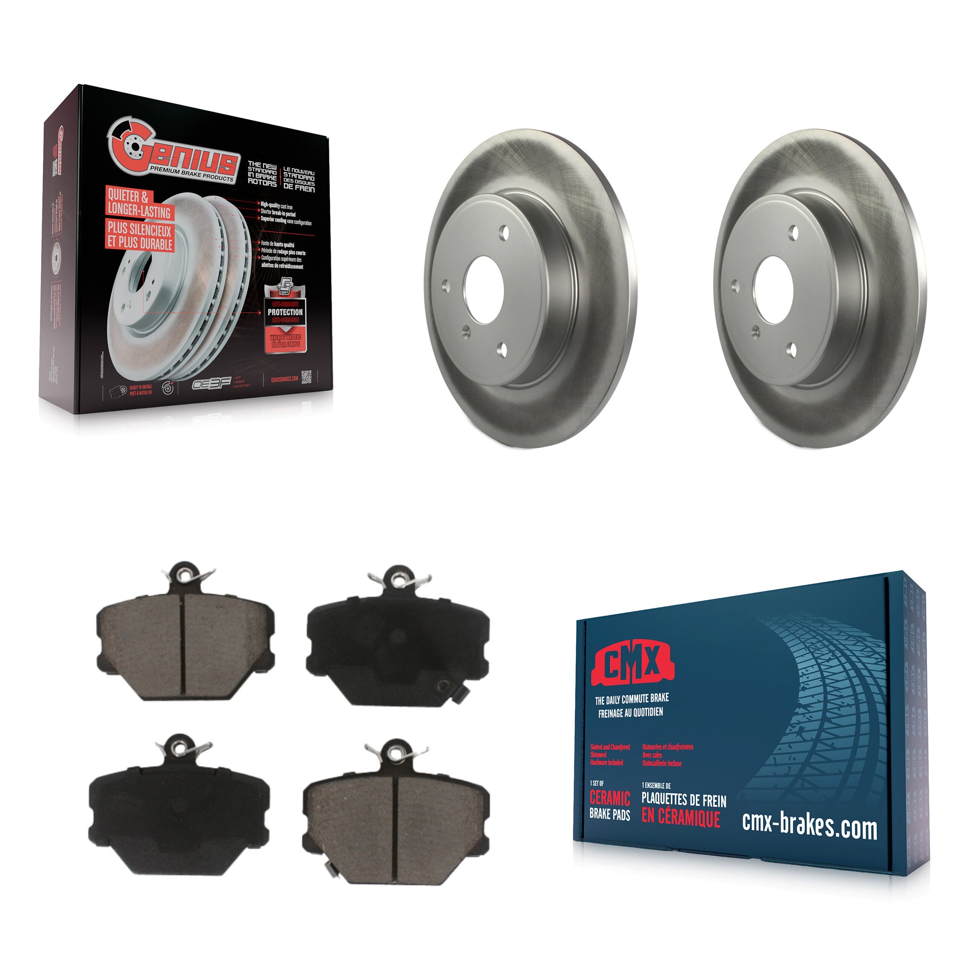 Transit Auto KGC-100577 Disc Brake Kit for 2005-2016 Smart Fortwo - Front
