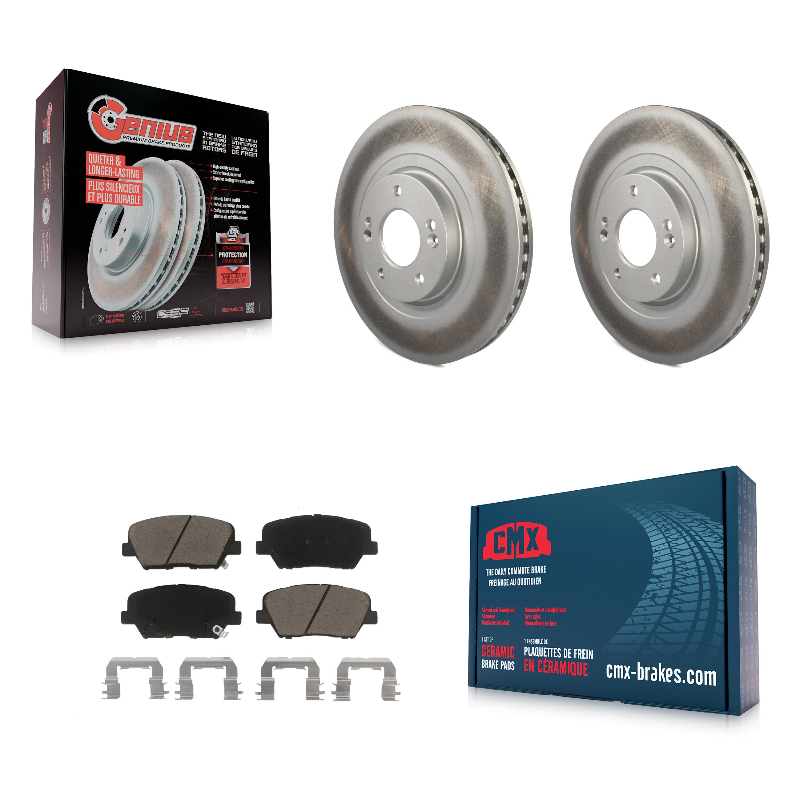 Transit Auto KGC-100581 Disc Brake Kit for 2016-2020 Hyundai Santa Fe Sport, Kia Sorento - Front