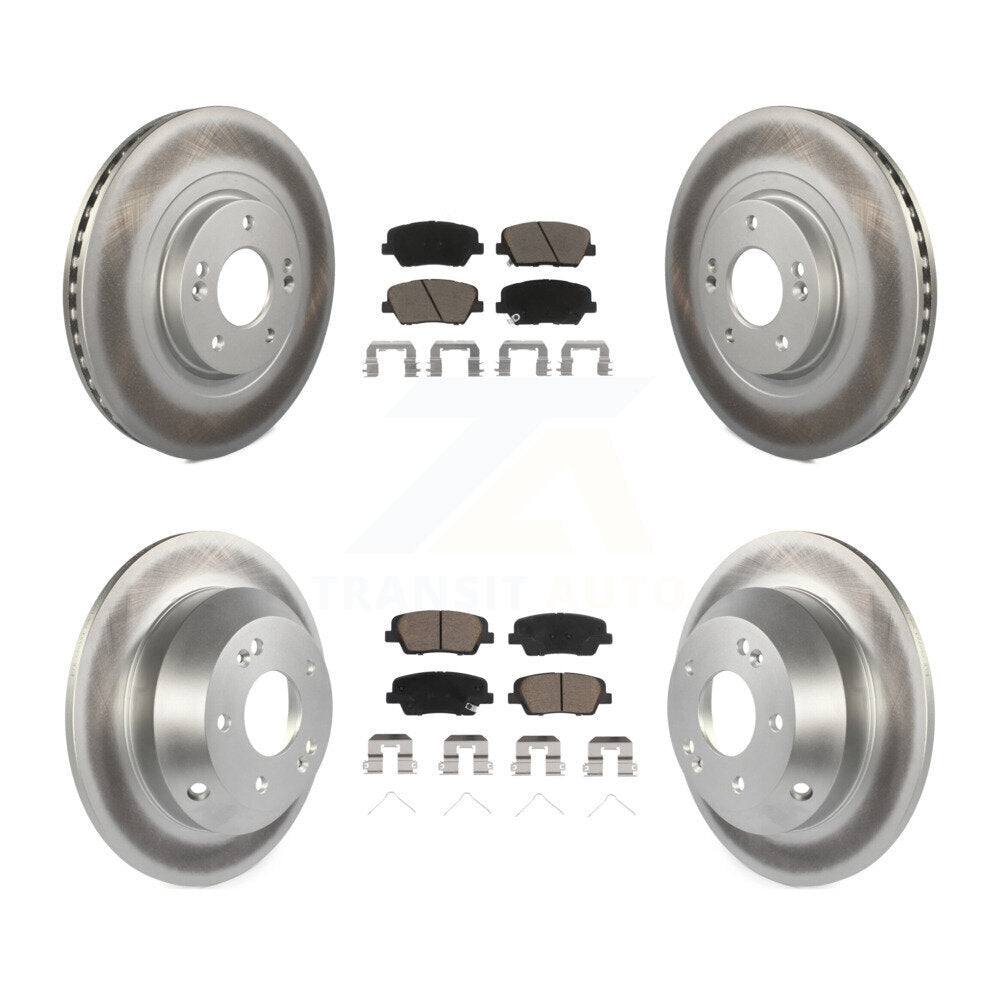 Transit Auto KGC-100941 Disc Brake Kit for 2016-2020 Hyundai Santa Fe Sport, Kia Sorento - Front and Rear