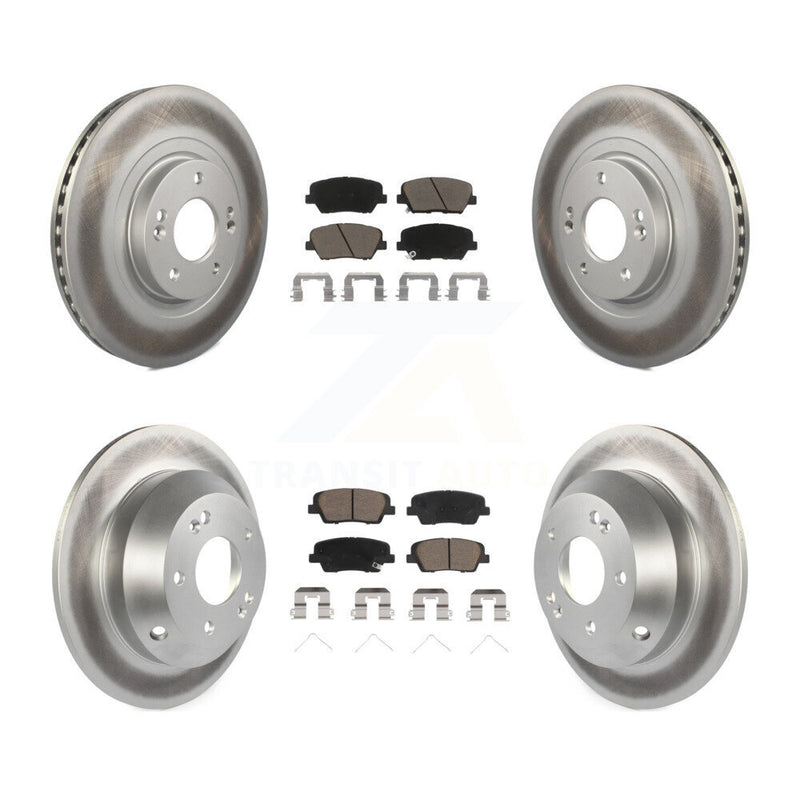 Transit Auto KGC-100941 Disc Brake Kit for 2016-2020 Hyundai Santa Fe Sport, Kia Sorento - Front and Rear