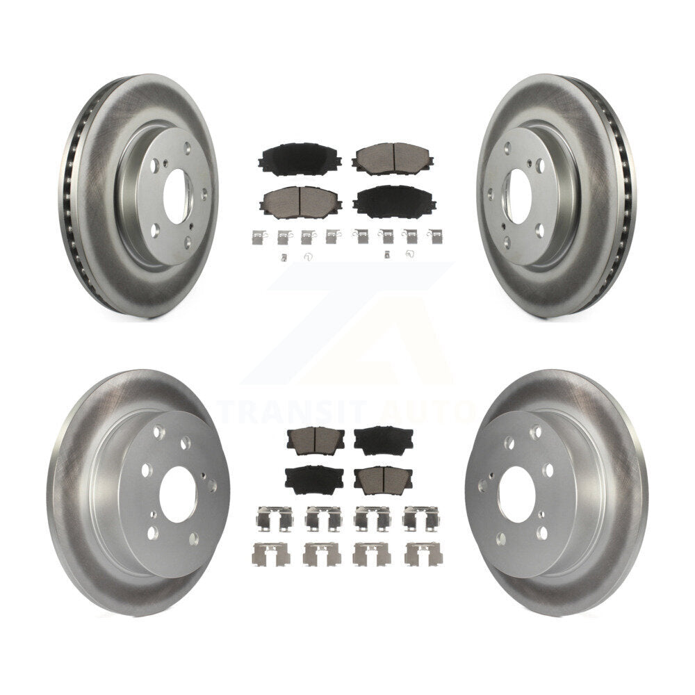 Transit Auto KGC-101028 Disc Brake Kit for 2006-2018 Toyota RAV4, Lexus HS250h - Front and Rear