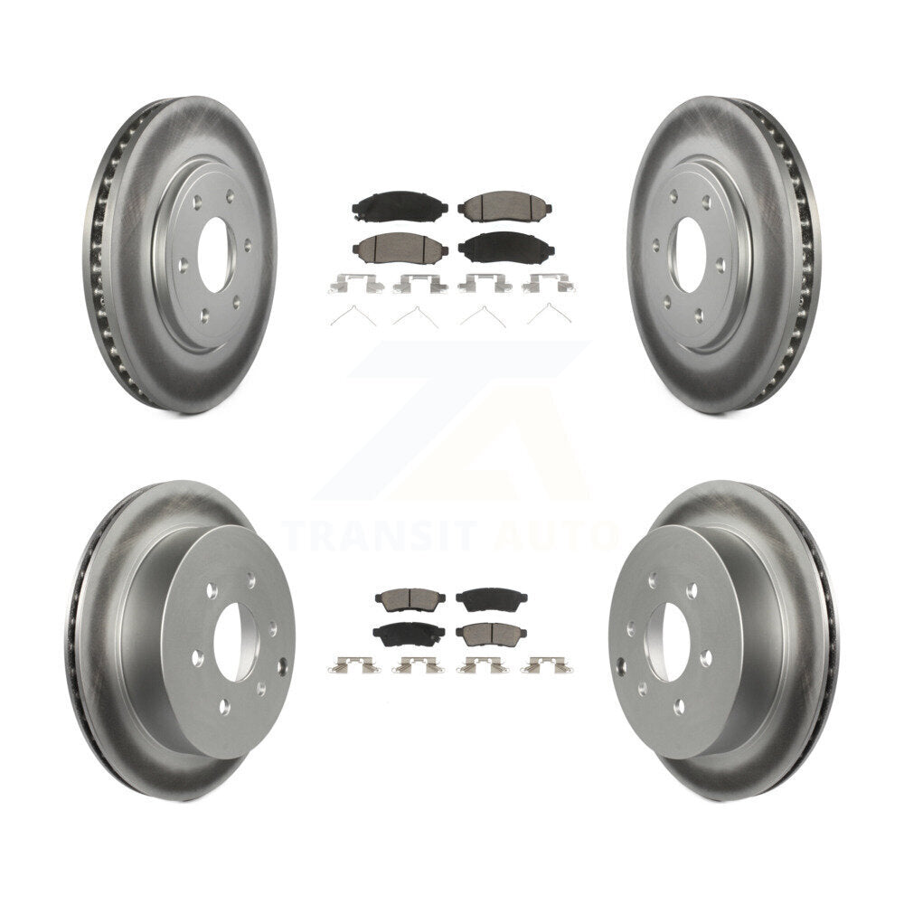 Transit Auto KGC-101095 Disc Brake Kit for 2005-2019 Suzuki Equator, Nissan Frontier - Front and Rear