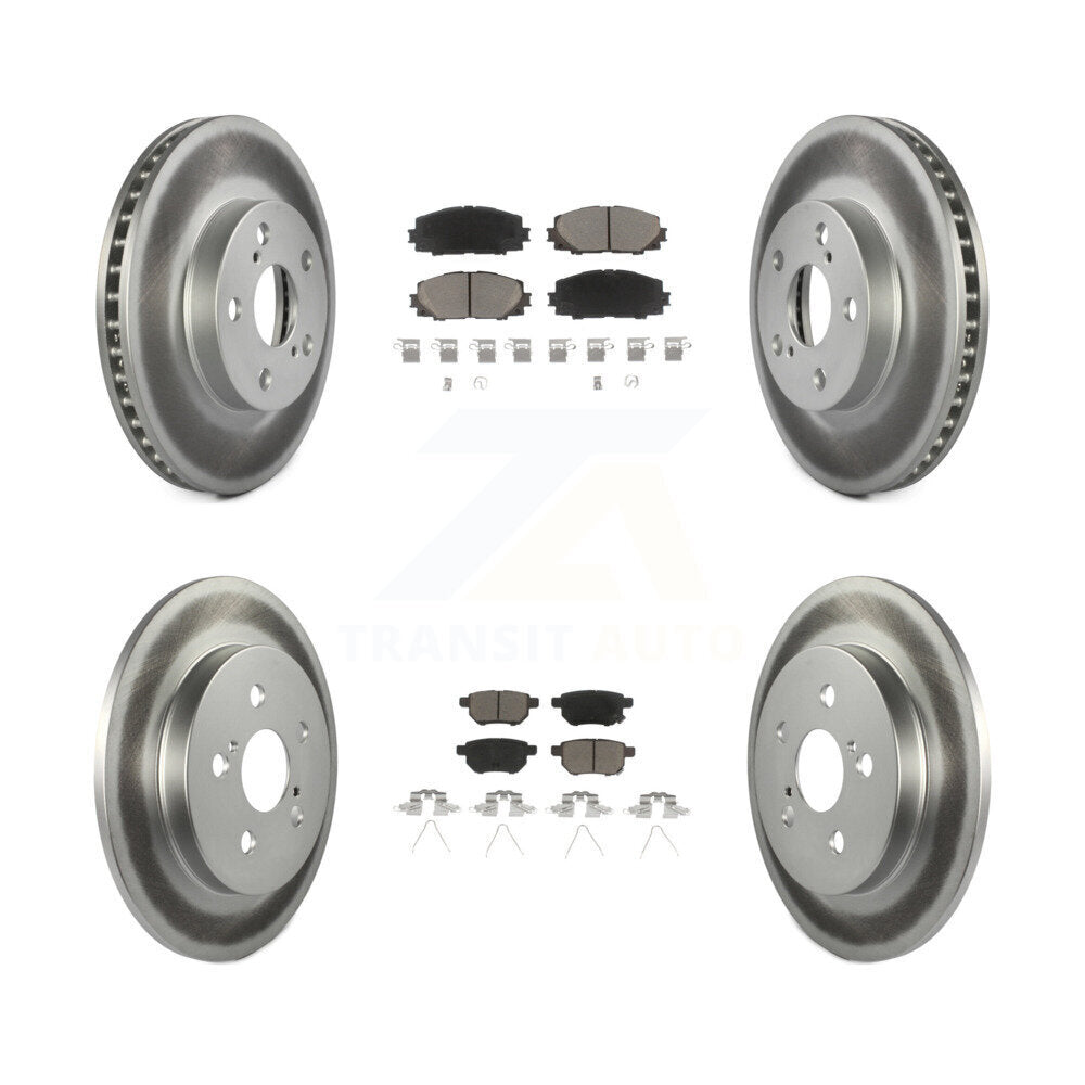 Transit Auto KGC-101143 Disc Brake Kit for 2010-2015 Toyota Prius Plug-In, Lexus CT200h, Toyota Prius - Front and Rear