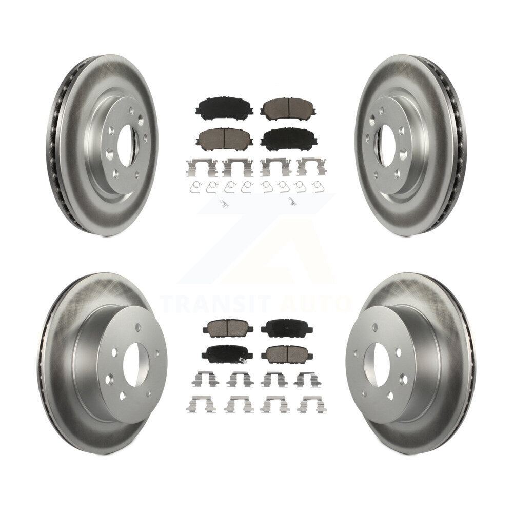 Transit Auto KGC-101156 Disc Brake Kit for 2014-2023 Nissan Rogue, Nissan Rogue Sport, Nissan Qashqai - Front and Rear
