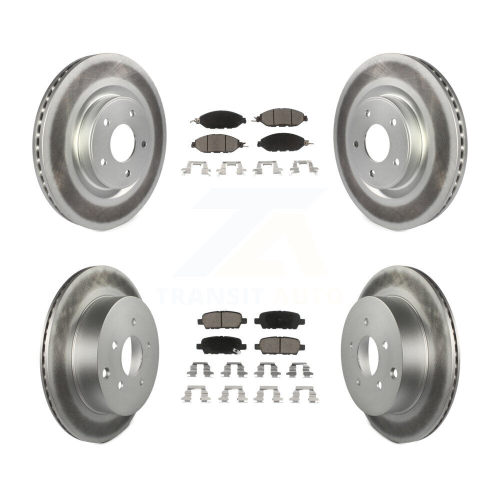 Transit Auto KGC-101165 Disc Brake Kit for 2013-2024 Nissan Murano, INFINITI QX60 and More - Front and Rear