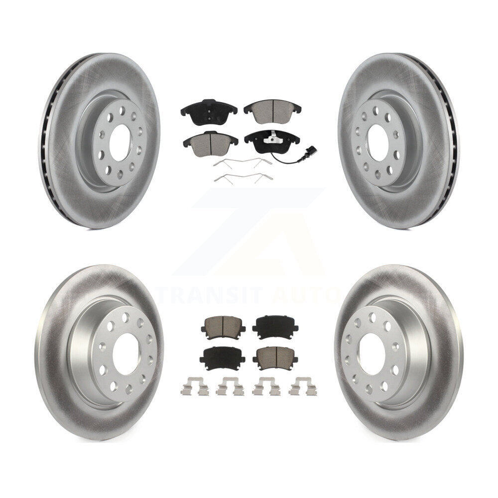 Transit Auto KGC-101225 Disc Brake Kit for 2009-2018 Volkswagen Tiguan Limited, Audi Q3 and More - Front and Rear
