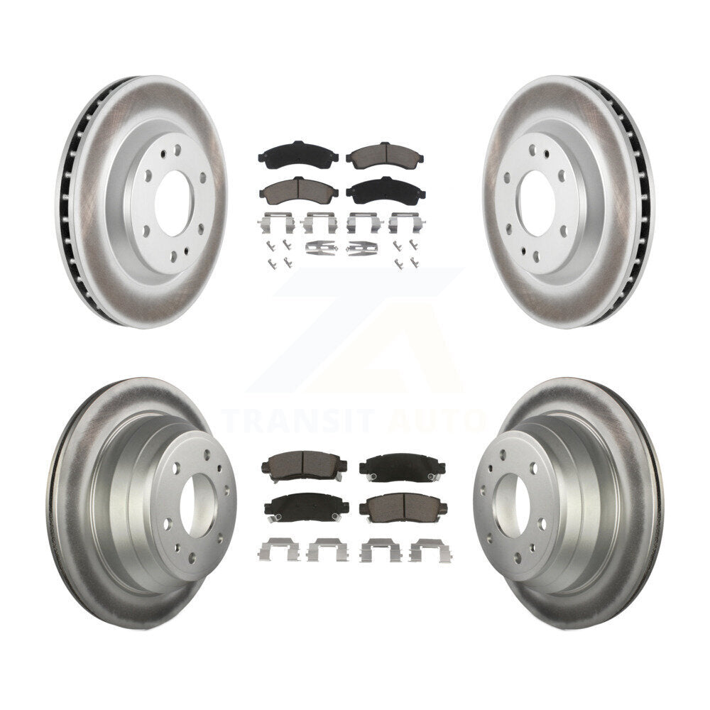 Transit Auto KGC-101236 Disc Brake Kit for 2002-2005 Chevrolet Trailblazer, GMC Envoy and More - Front and Rear