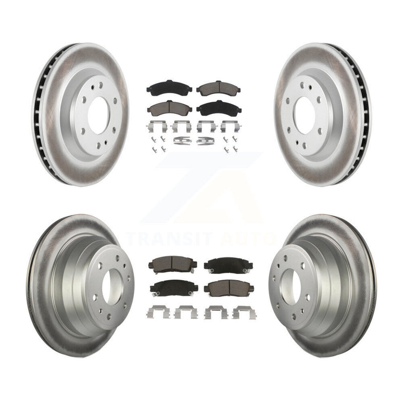Transit Auto KGC-101236 Disc Brake Kit for 2002-2005 Chevrolet Trailblazer, GMC Envoy and More - Front and Rear