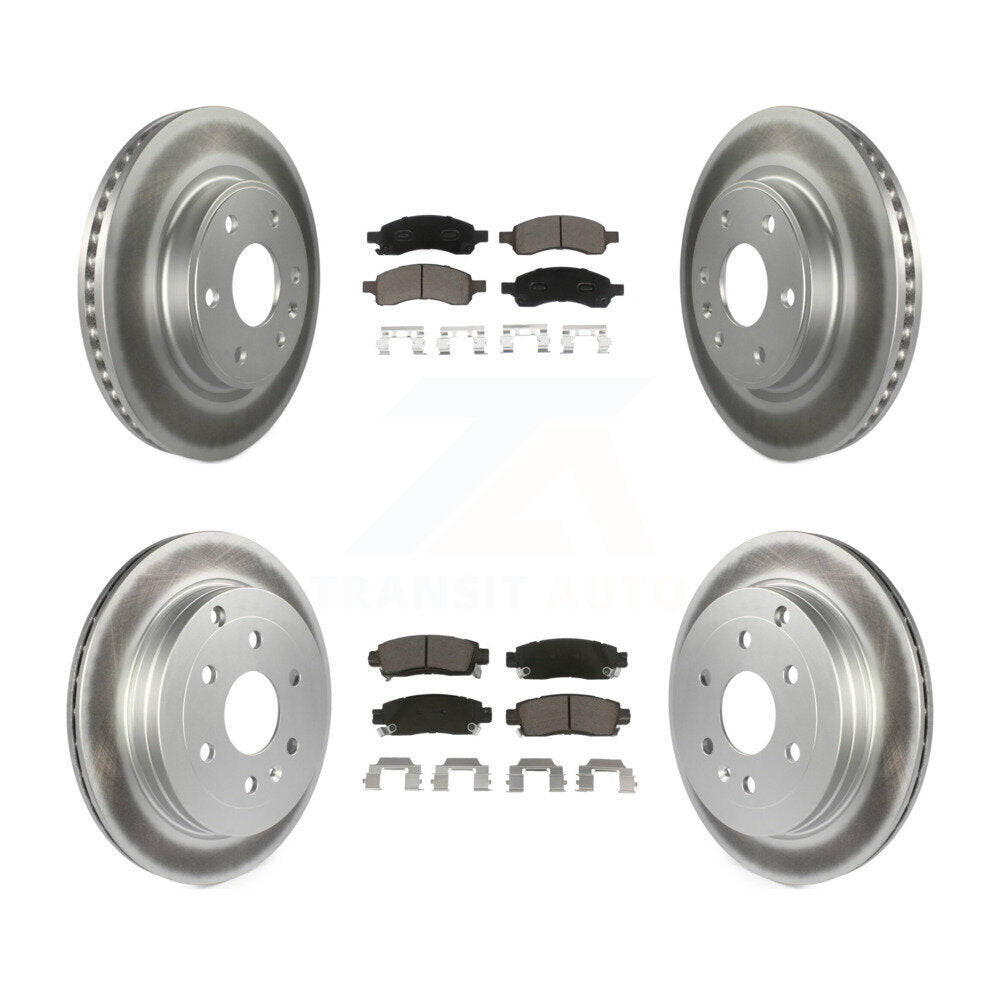 Transit Auto KGC-101238 Disc Brake Kit for 2007-2017 GMC Acadia Limited, Chevrolet Traverse and More - Front and Rear