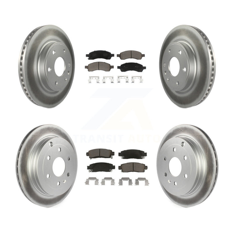 Transit Auto KGC-101238 Disc Brake Kit for 2007-2017 GMC Acadia Limited, Chevrolet Traverse and More - Front and Rear