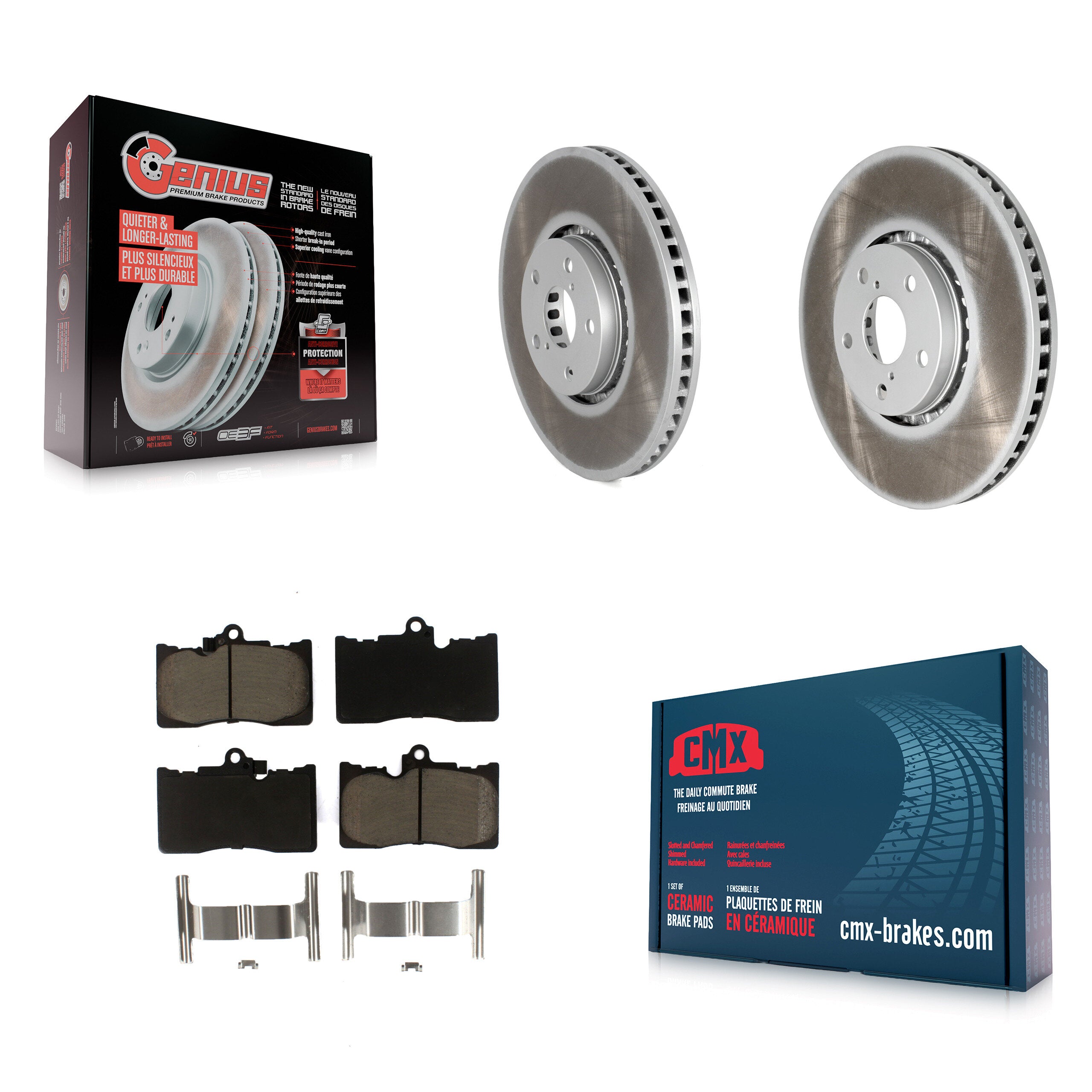 Transit Auto KGC-101398 Disc Brake Kit for 2006-2020 Lexus IS350, Lexus IS300 and More - Front