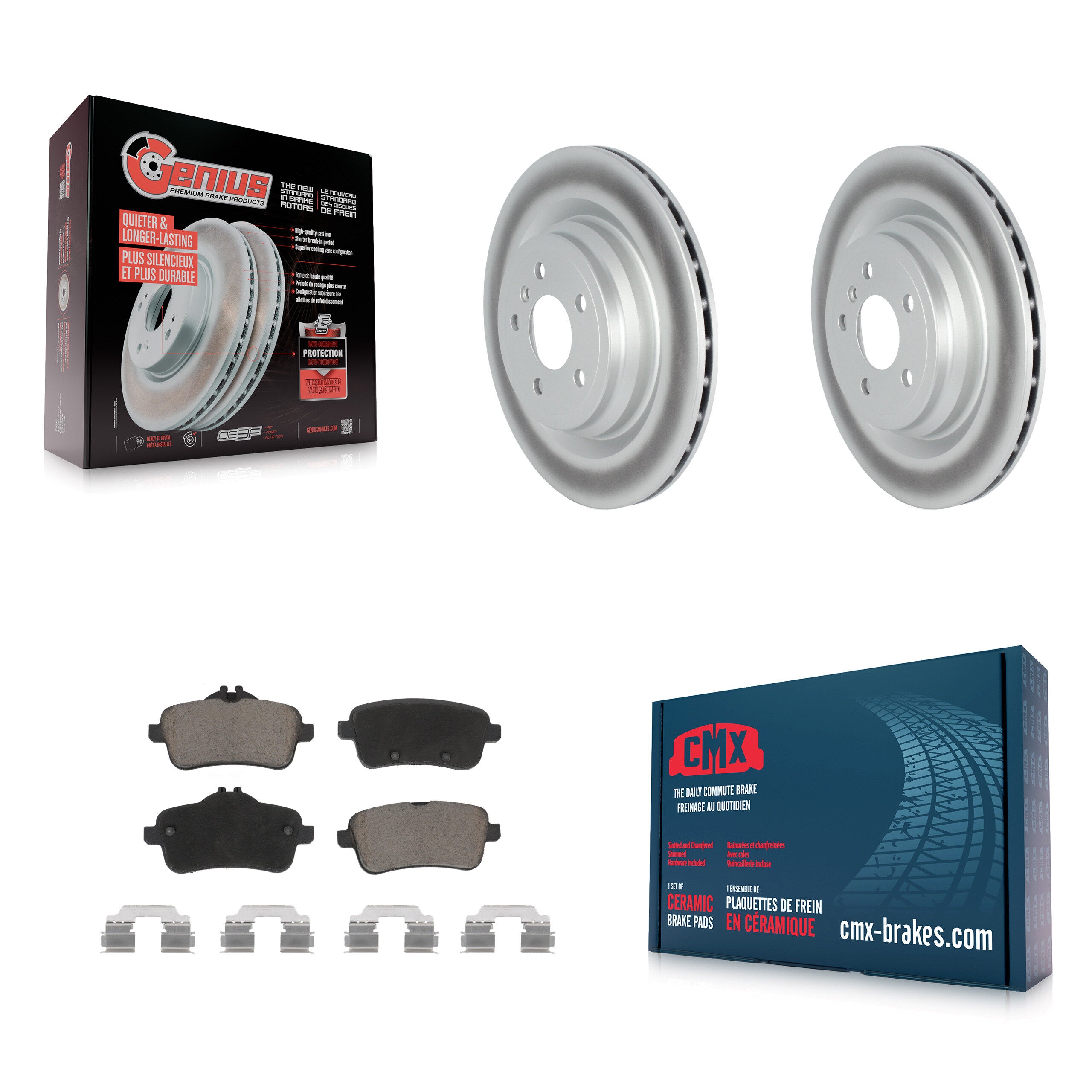 Transit Auto KGC-101410 Disc Brake Kit for 2013-2019 Mercedes-Benz GLE43 AMG, Mercedes-Benz GLE300d and More - Rear