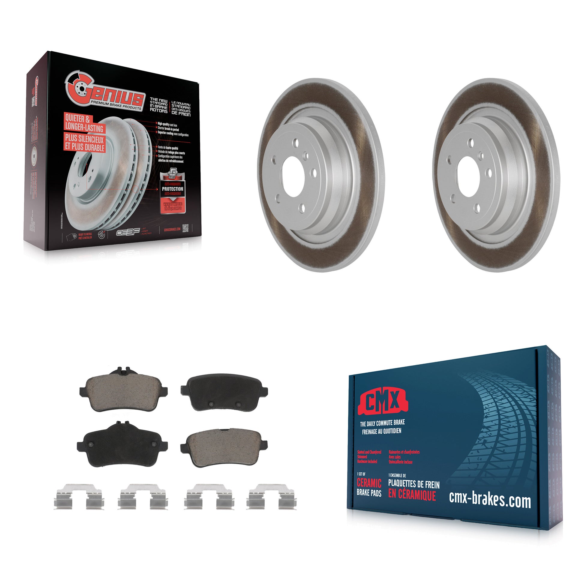 Transit Auto KGC-101411 Disc Brake Kit for 2012-2018 Mercedes-Benz GLE300d, Mercedes-Benz GLE350 and More - Rear