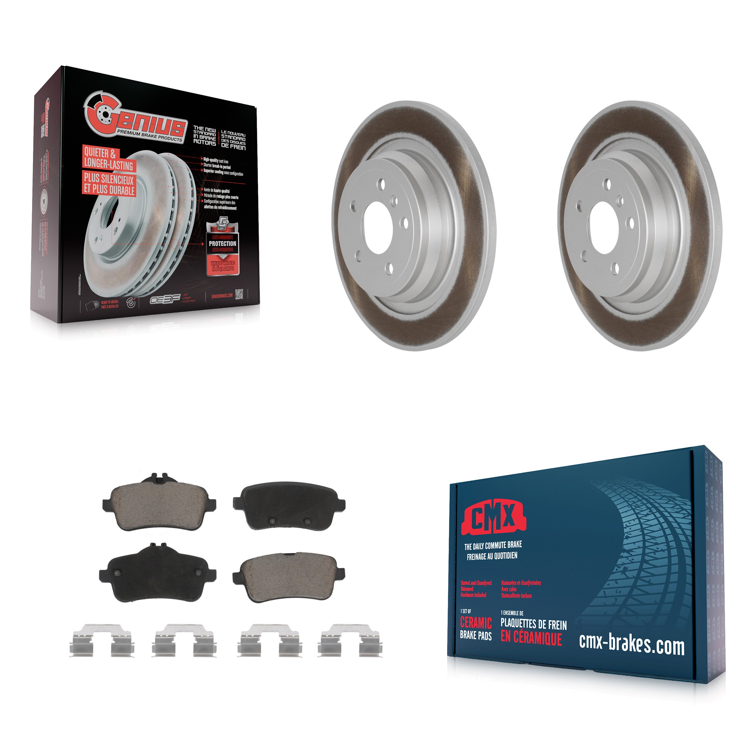 Transit Auto KGC-101411 Disc Brake Kit for 2012-2018 Mercedes-Benz GLE300d, Mercedes-Benz GLE350 and More - Rear