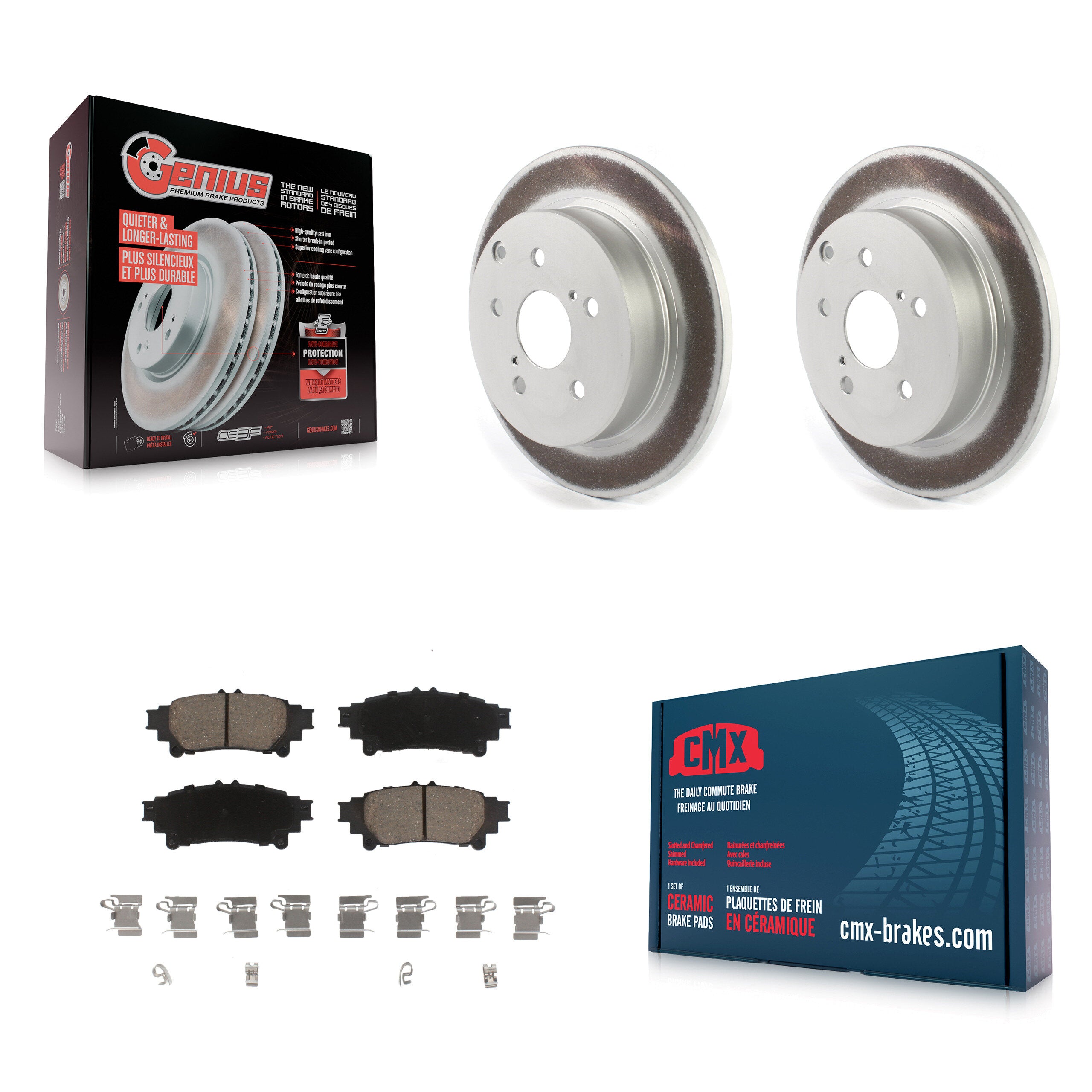Transit Auto KGC-101415 Disc Brake Kit for 2012-2020 Toyota Mirai, Toyota Prius V - Rear