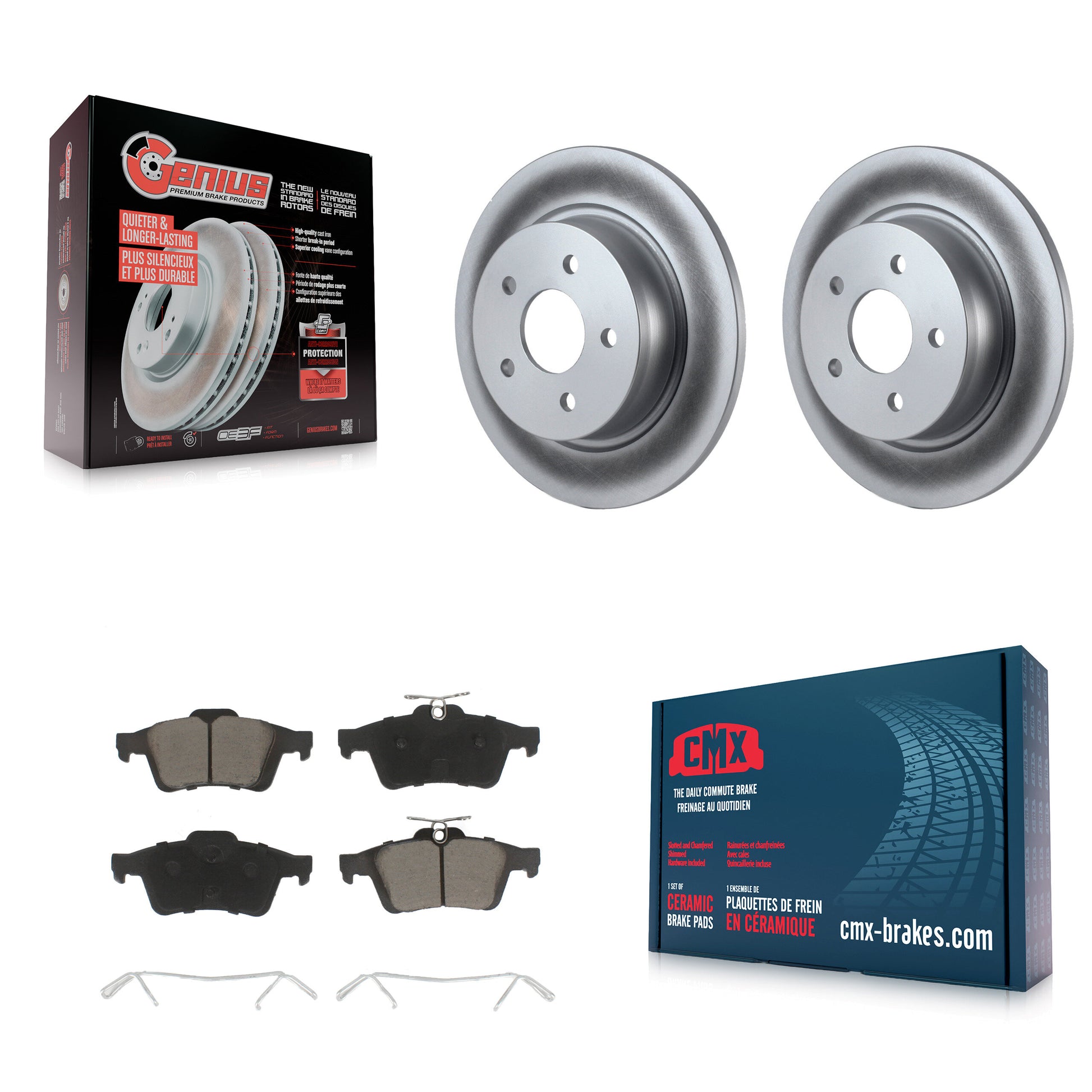 Transit Auto KGC-101421 Disc Brake Kit for 2013-2018 Ford Transit Connect, Ford C-Max, Ford Escape - Rear