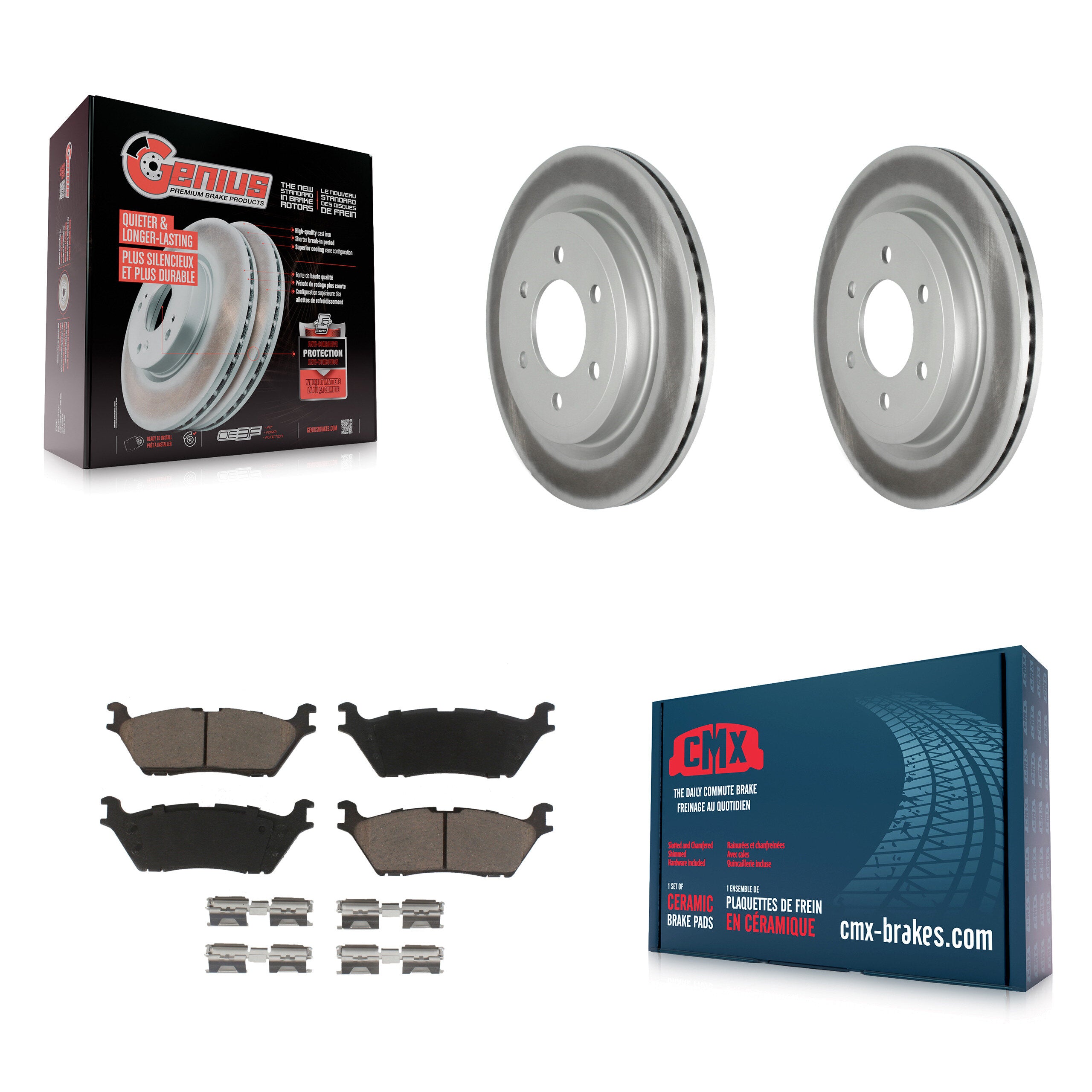 Transit Auto KGC-101424 Disc Brake Kit for 2018-2021 Ford Expedition, Ford F-150, Lincoln Navigator - Rear