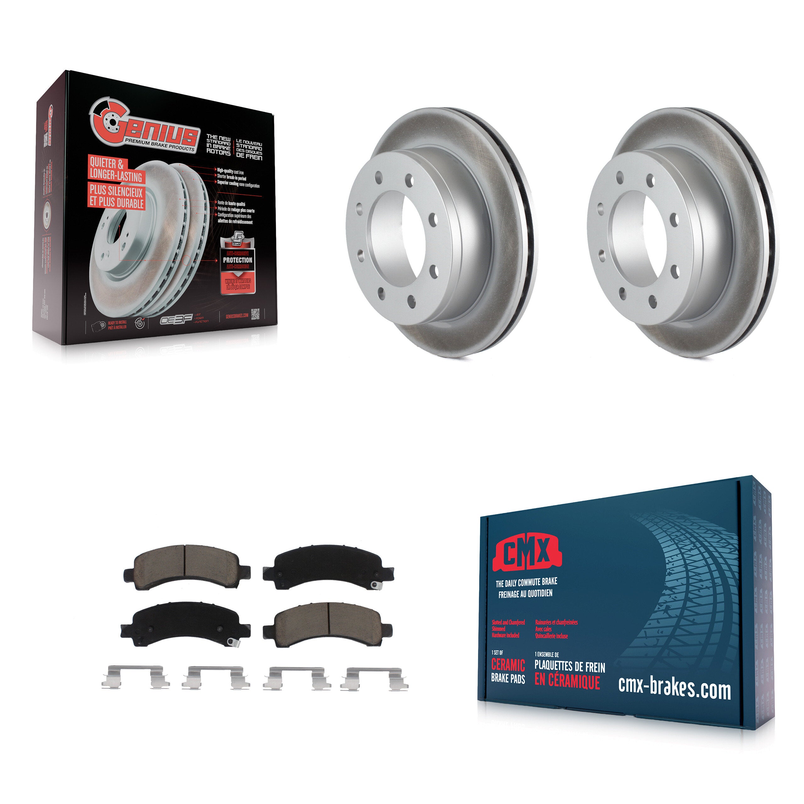 Transit Auto KGC-101440 Disc Brake Kit for 2003-2018 Chevrolet Express 2500, GMC Savana 2500 and More - Rear