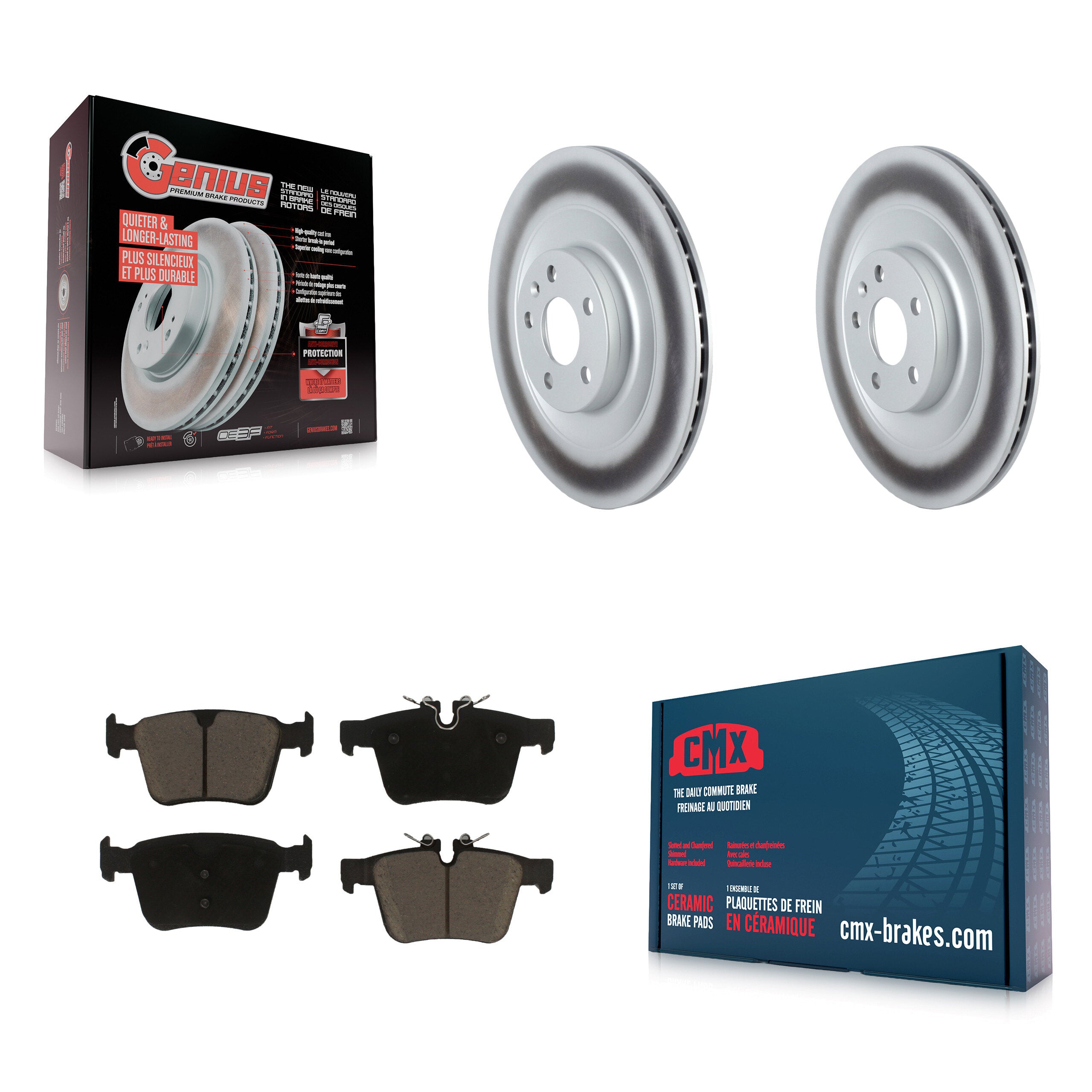 Transit Auto KGC-101461 Disc Brake Kit for 2016-2024 Volvo C40 Recharge, Volvo XC40 Recharge, Volvo XC90 - Rear