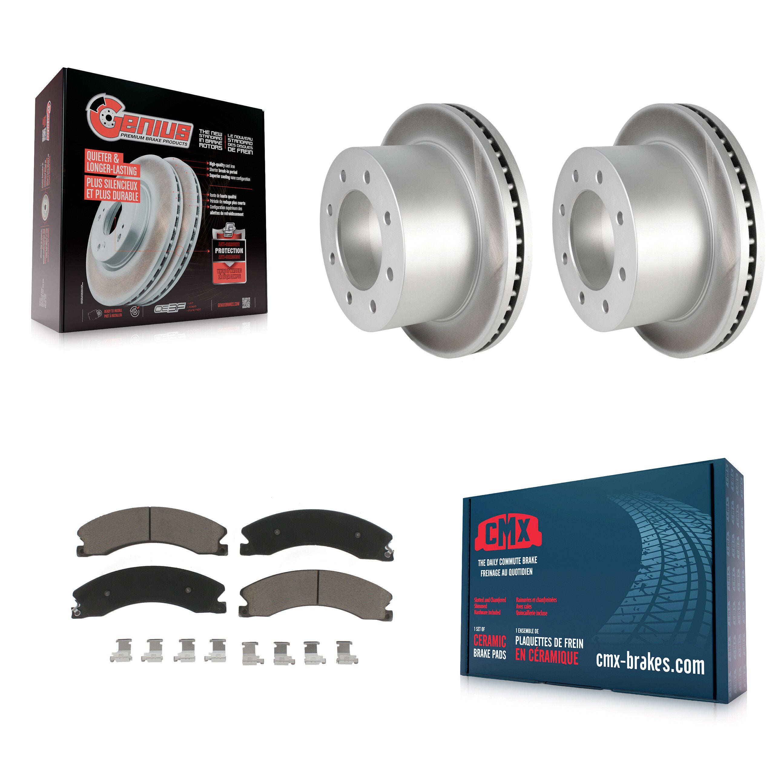 Transit Auto KGC-101463 Disc Brake Kit for 2011-2019 Chevrolet Silverado 3500 HD, GMC Sierra 3500 HD - Rear
