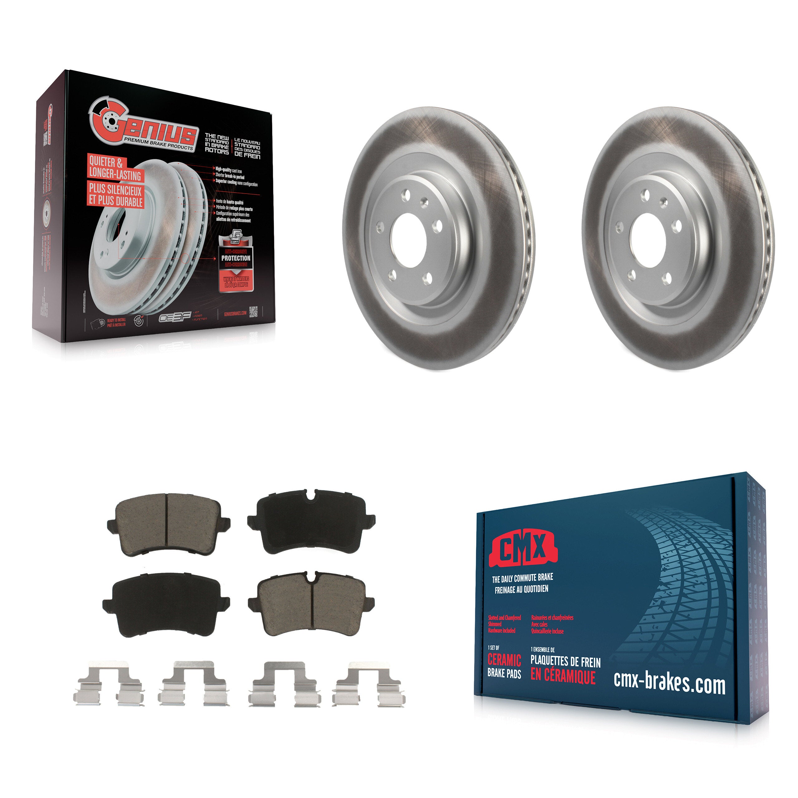 Transit Auto KGC-101469 Disc Brake Kit for 2011-2018 Porsche Macan, Audi A7 Quattro and More - Rear