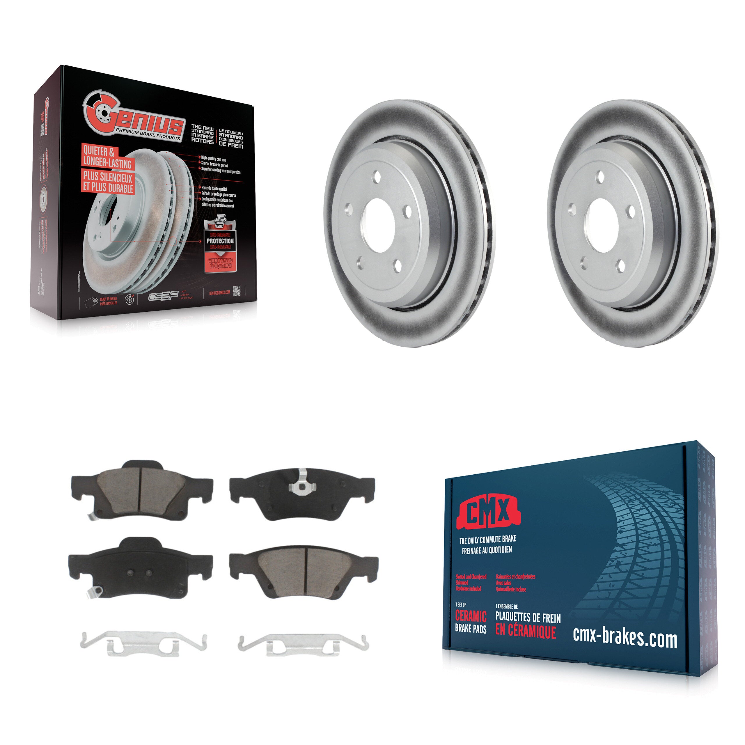 Transit Auto KGC-101474 Disc Brake Kit for 2011-2022 Jeep Grand Cherokee WK, Dodge Durango, Jeep Grand Cherokee - Rear