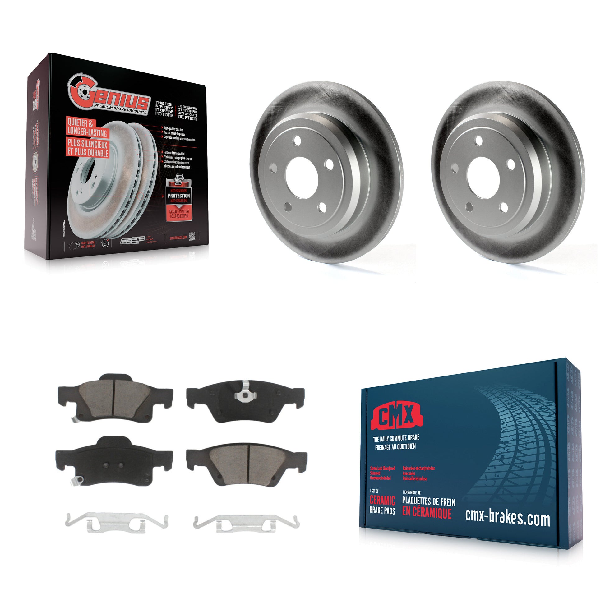 Transit Auto KGC-101475 Disc Brake Kit for 2011-2017 Dodge Durango, Jeep Grand Cherokee - Rear