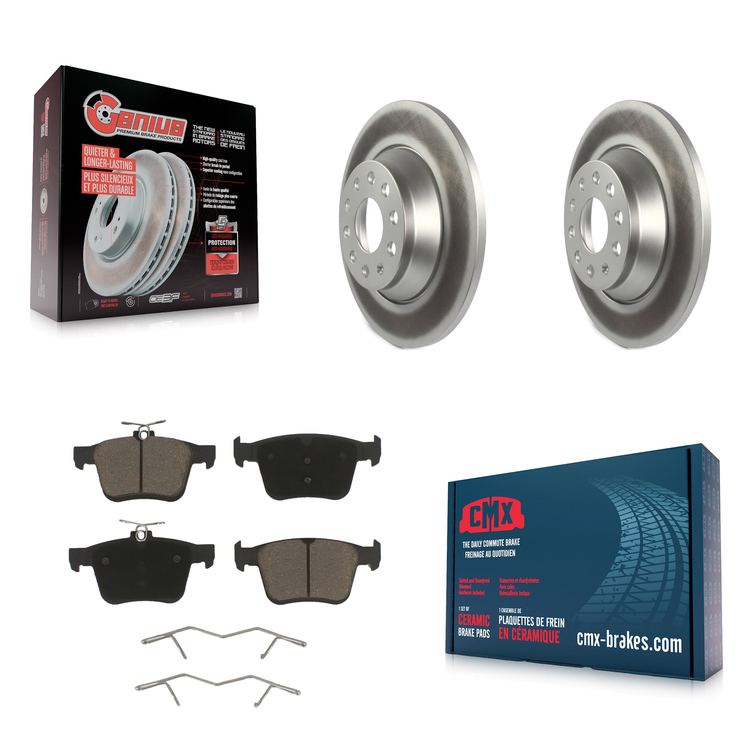 Transit Auto KGC-101476 Disc Brake Kit for 2016-2025 Audi Q3, Volkswagen Jetta and More - Rear