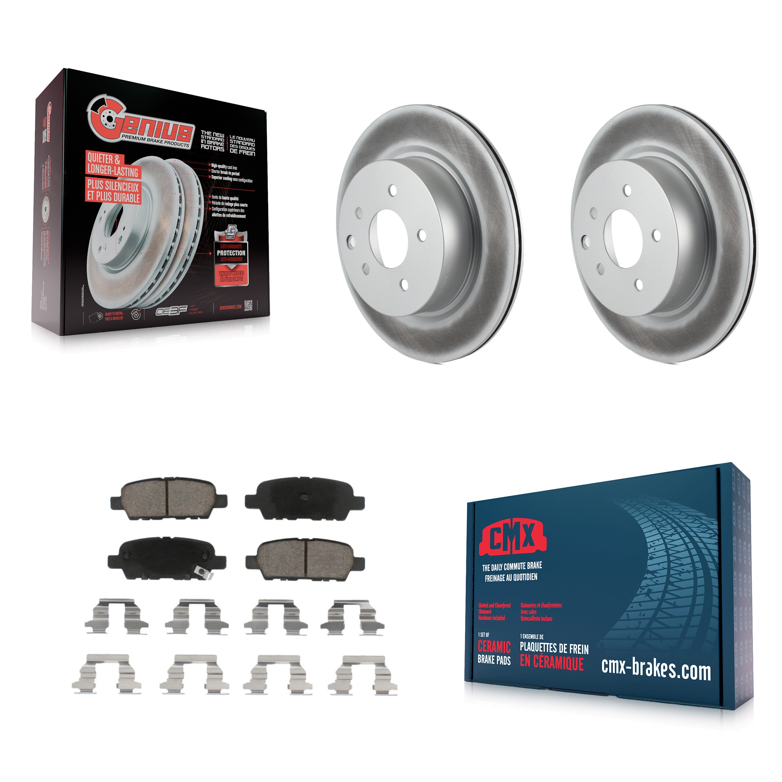 Transit Auto KGC-101488 Disc Brake Kit for 2005-2022 Nissan Maxima, INFINITI Q40 and More - Rear