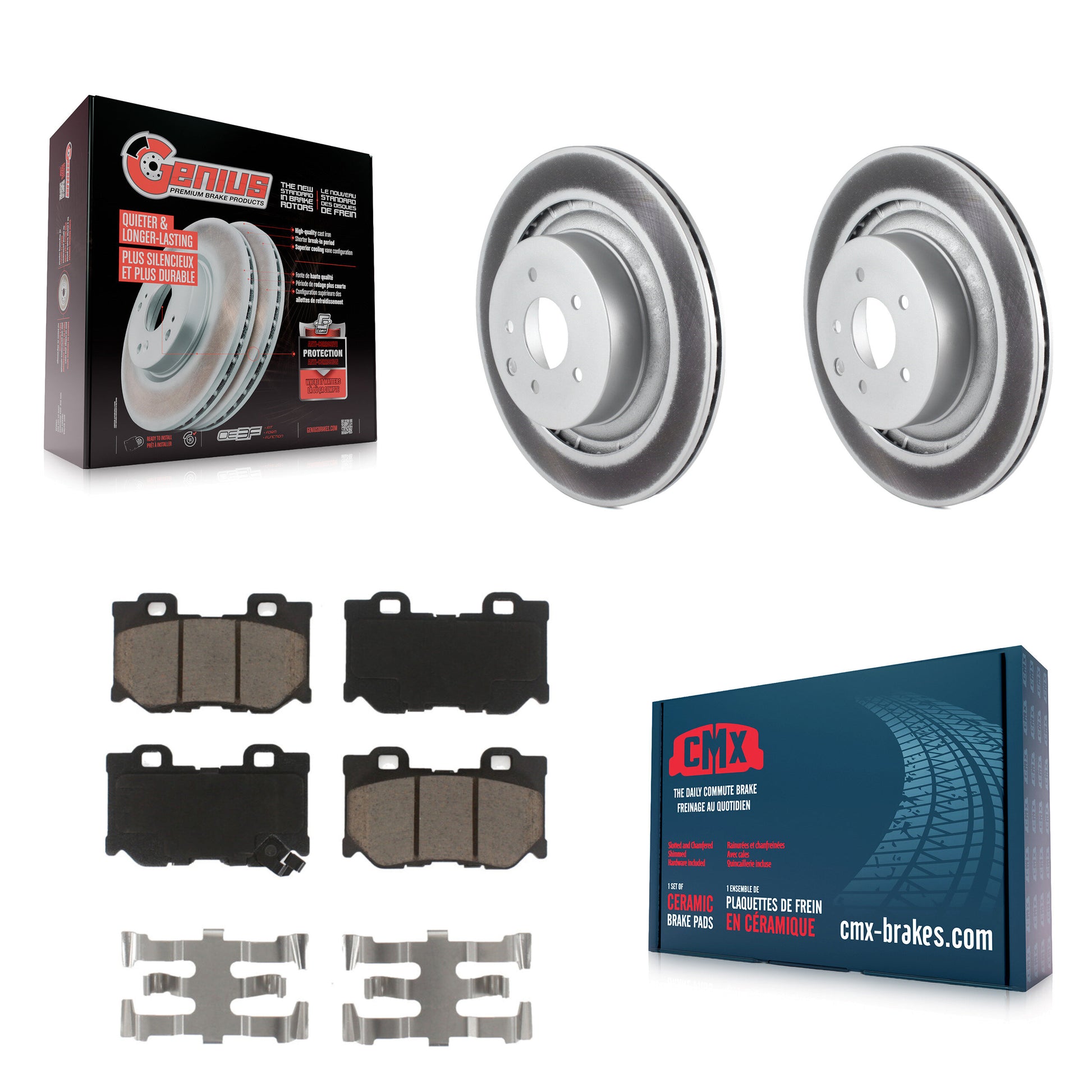 Transit Auto KGC-101489 Disc Brake Kit for 2009-2020 INFINITI Q60, INFINITI G37, Nissan 370Z - Rear