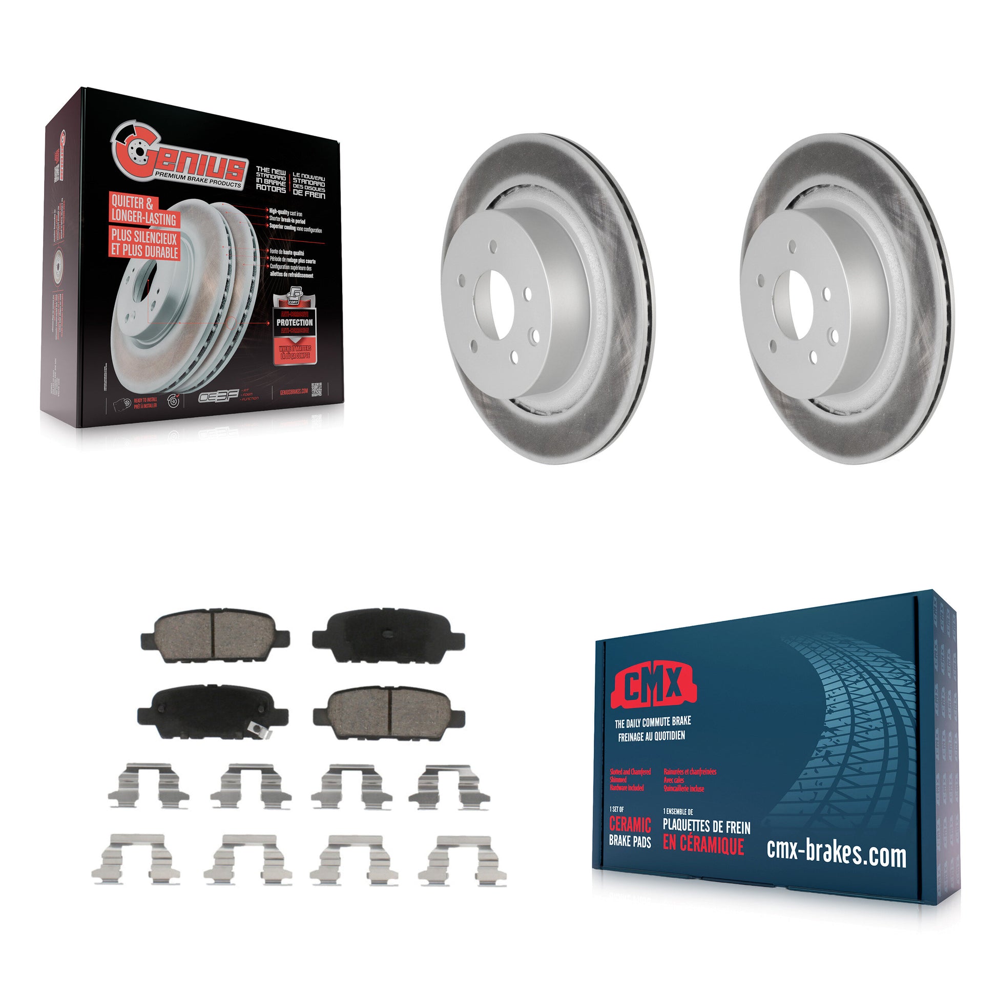 Transit Auto KGC-101490 Disc Brake Kit for 2007-2015 INFINITI Q60, INFINITI G35 - Rear