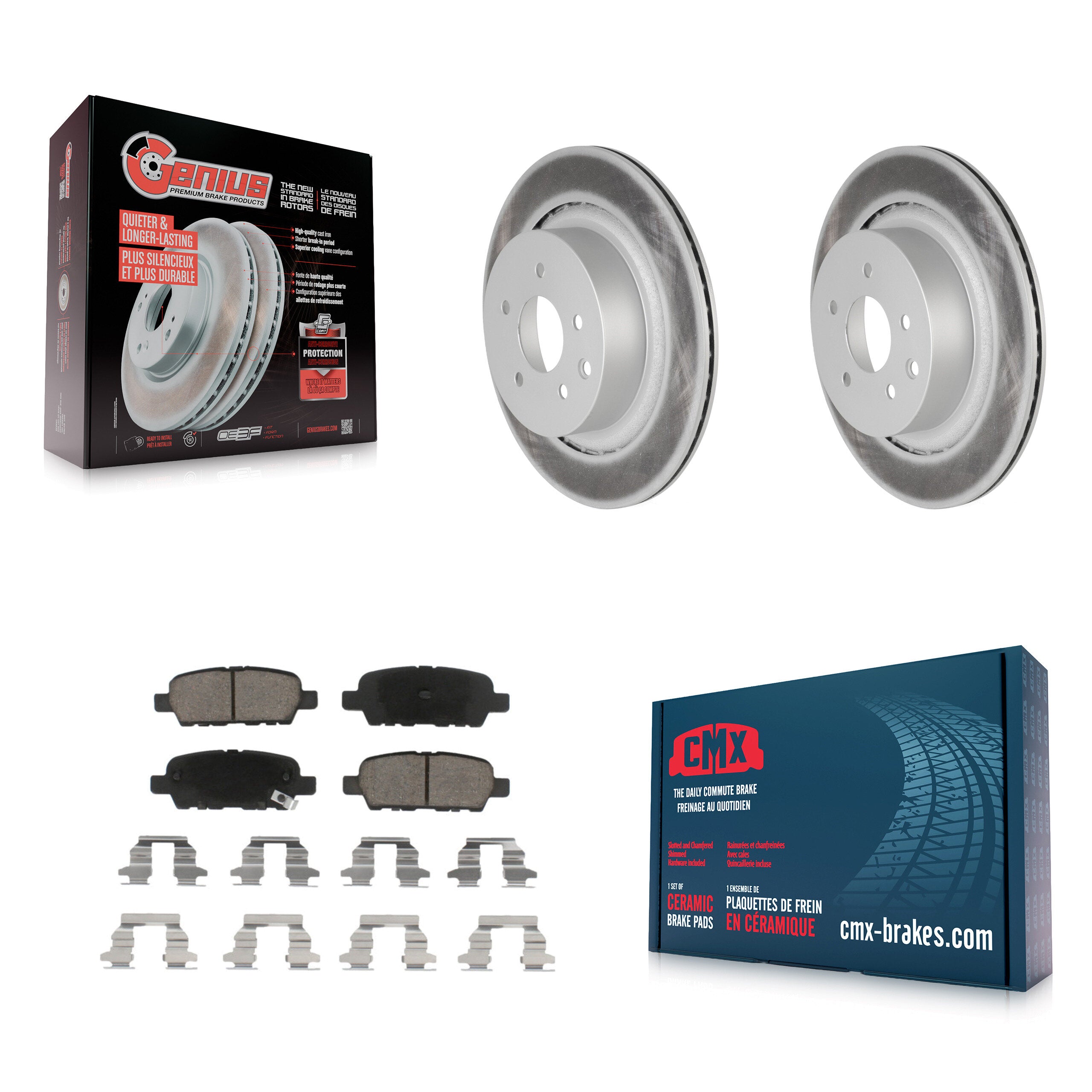 Transit Auto KGC-101490 Disc Brake Kit for 2007-2015 INFINITI Q60, INFINITI G35 - Rear