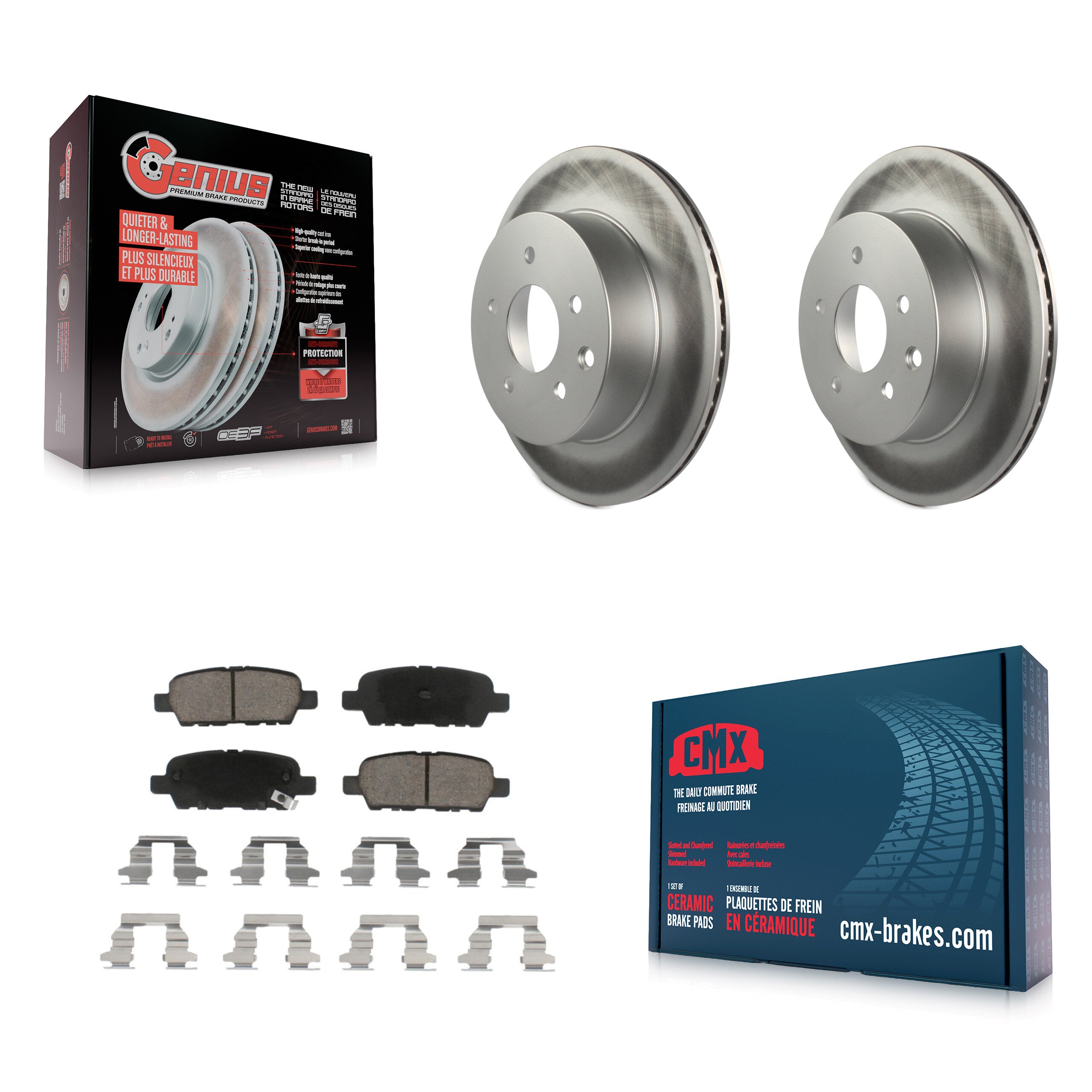 Transit Auto KGC-101491 Disc Brake Kit for 2003-2023 Nissan LEAF, Nissan Rogue Sport and More - Rear